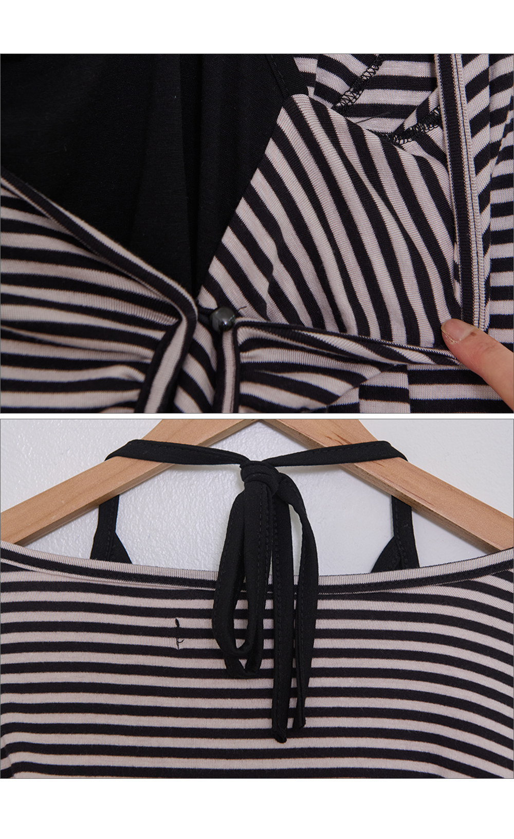 ボタンホルターネックレイヤード風長袖Tシャツ | DHOLIC | 詳細画像24