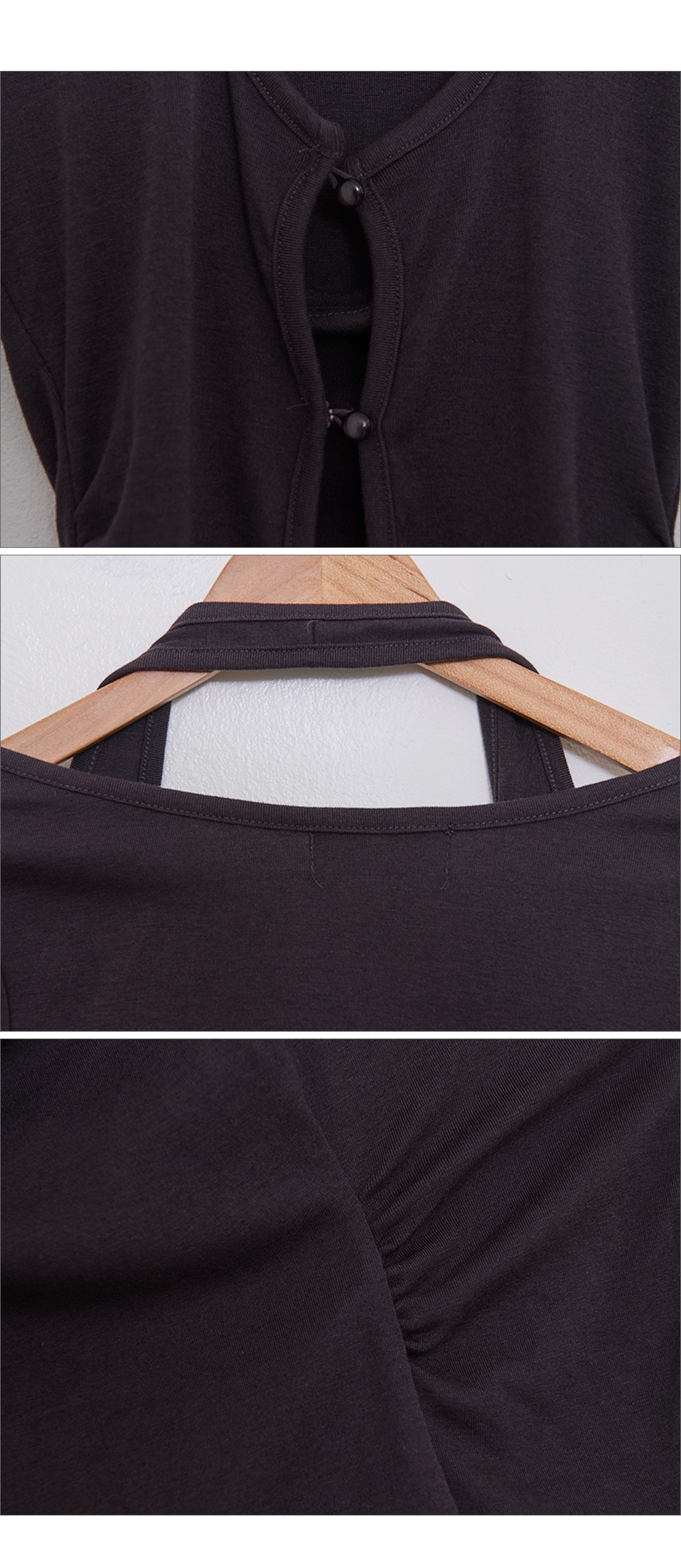 ボタンホルターネックレイヤード風長袖Tシャツ | DHOLIC | 詳細画像27