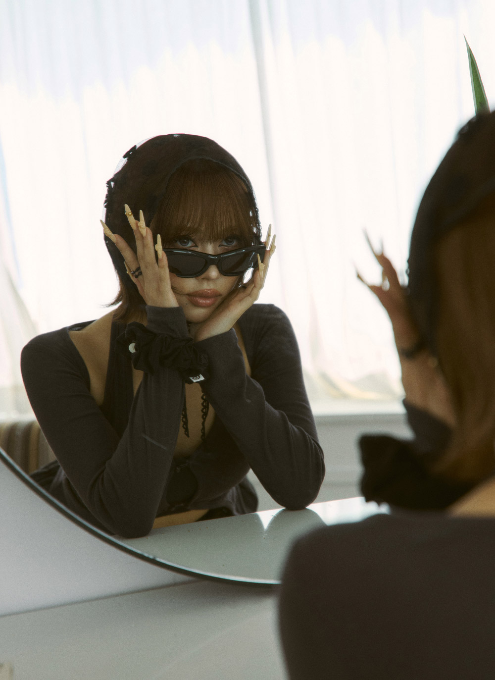 ボタンホルターネックレイヤード風長袖Tシャツ | DHOLIC | 詳細画像16