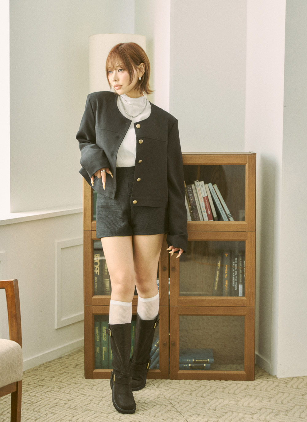 シースルーボウタイ長袖ブラウス | DHOLIC | 詳細画像20