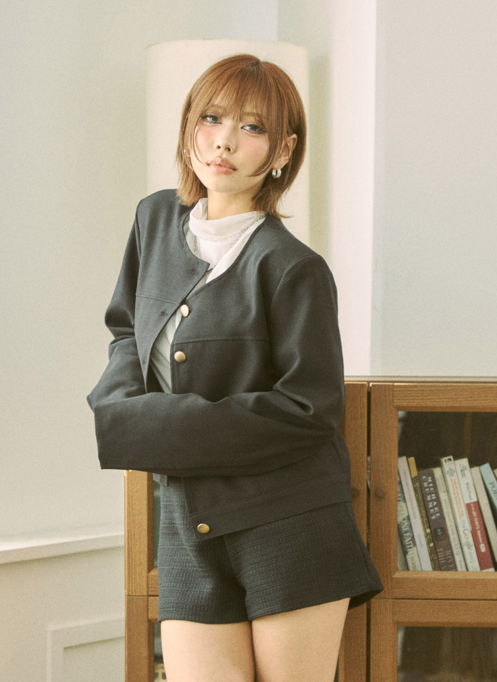 シースルーボウタイ長袖ブラウス | DHOLIC | 詳細画像21