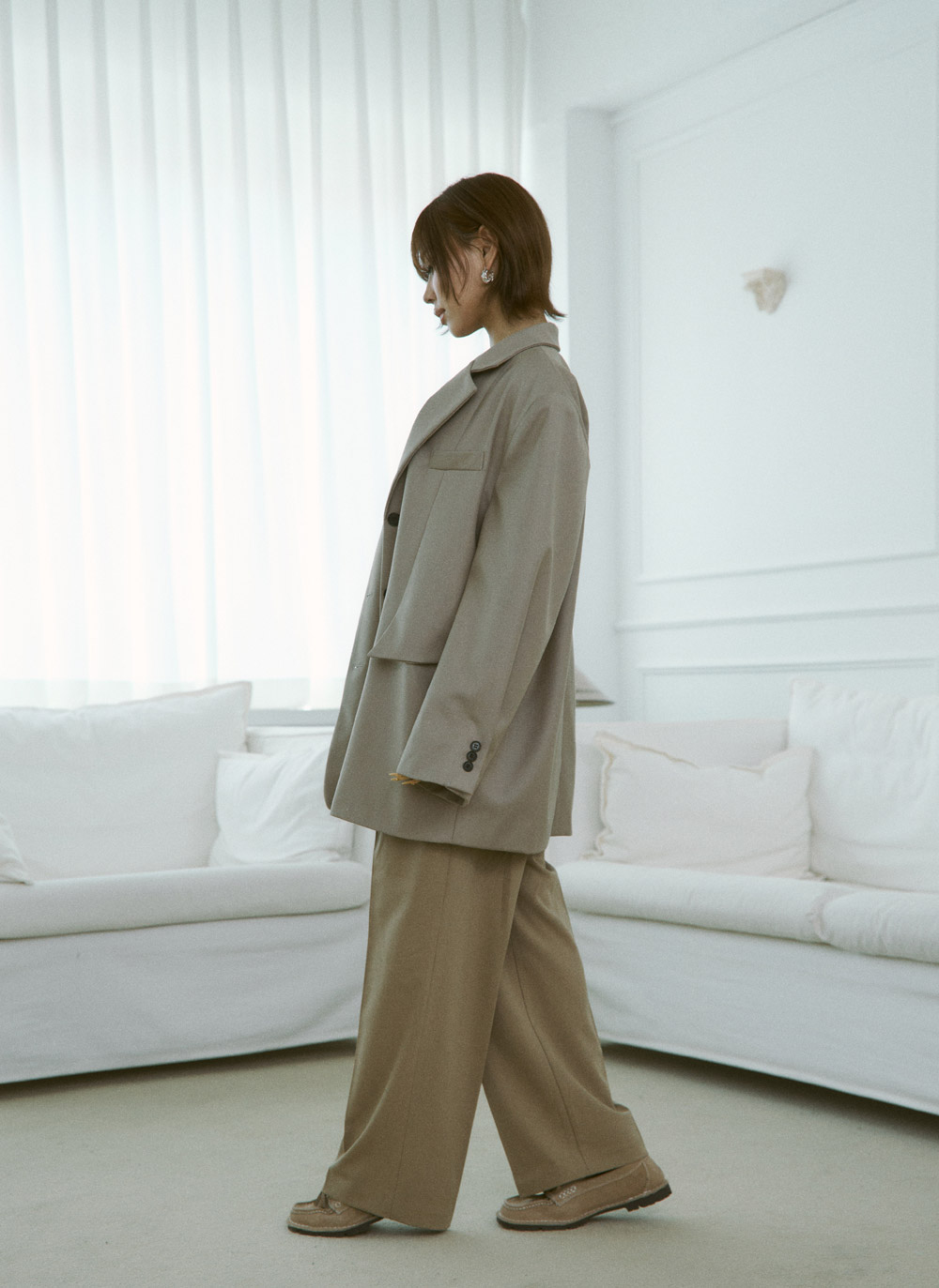 ボタンテーラードカラールーズジャケット | DHOLIC | 詳細画像8