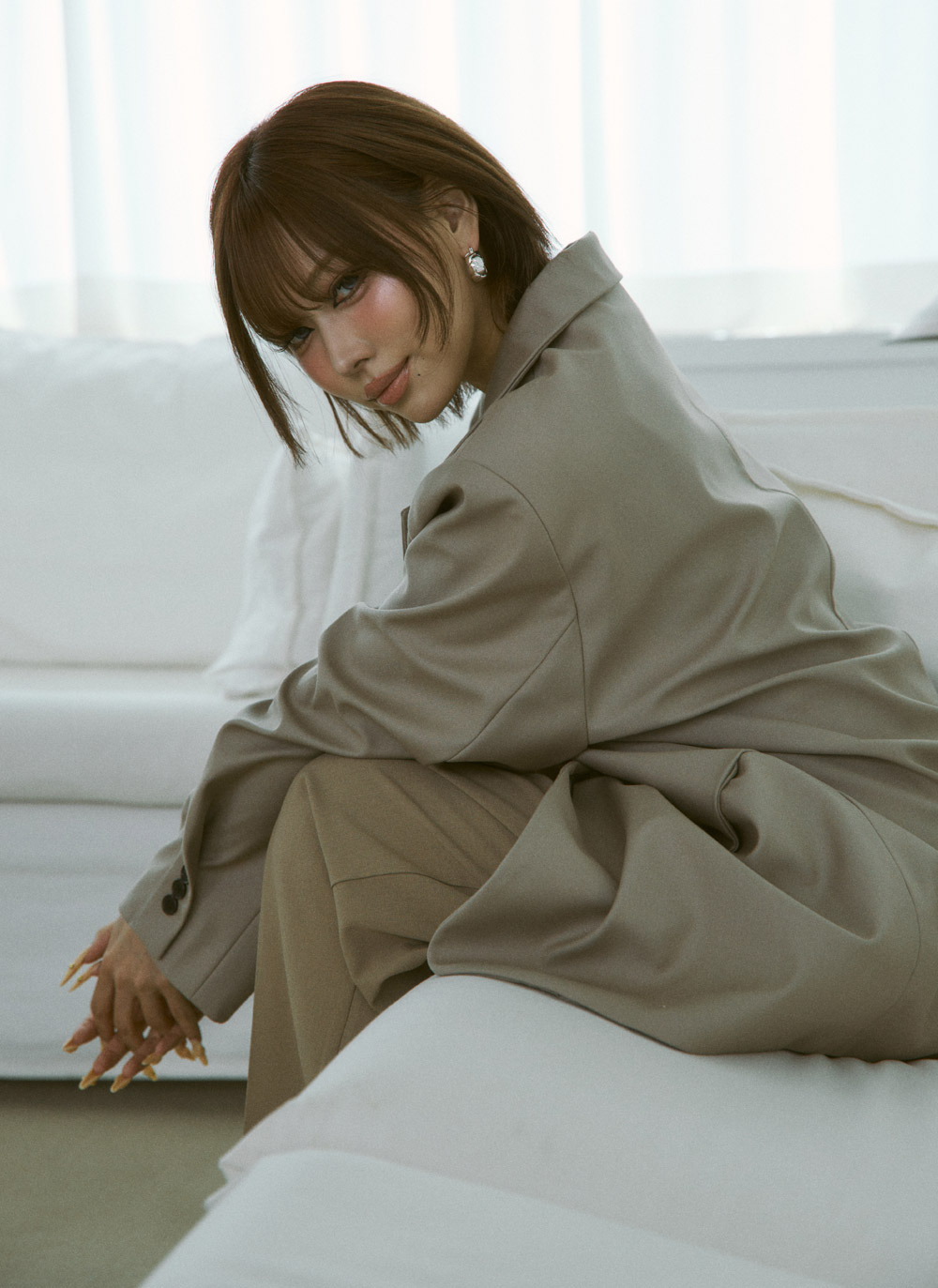 ボタンテーラードカラールーズジャケット | DHOLIC | 詳細画像10