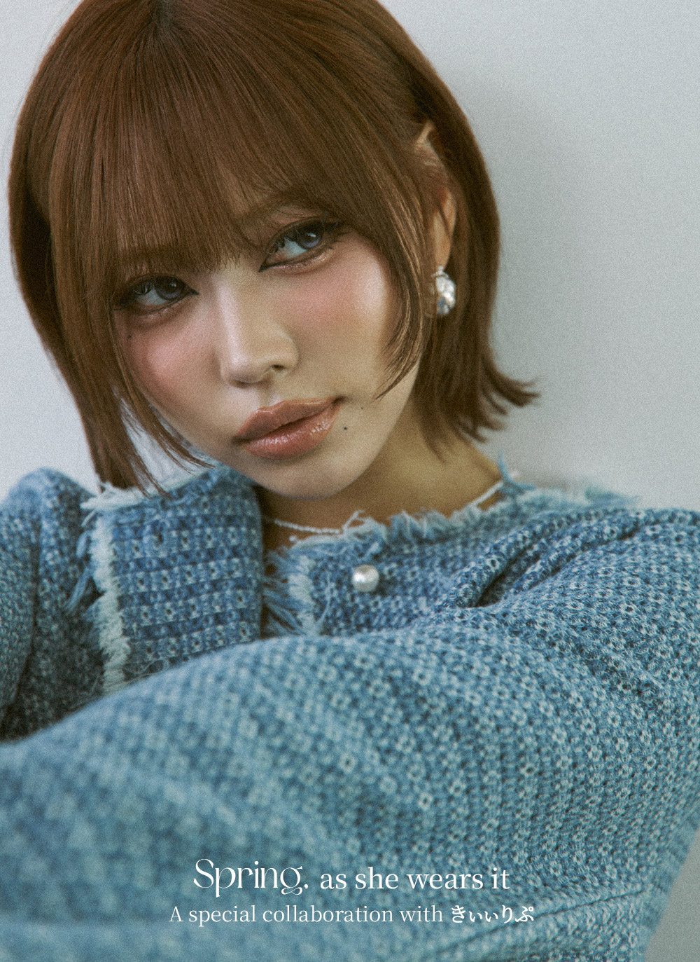 ツイードラウンドネックパール調ボタンフリンジジャケット | DHOLIC | 詳細画像10