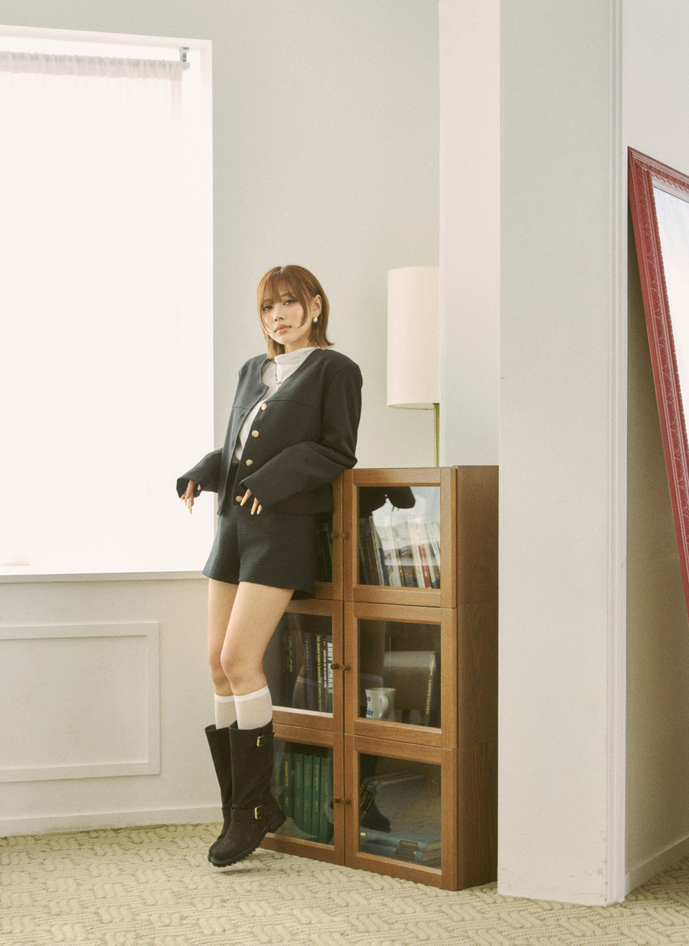 ボタンラウンドネックジャケット | DHOLIC | 詳細画像15