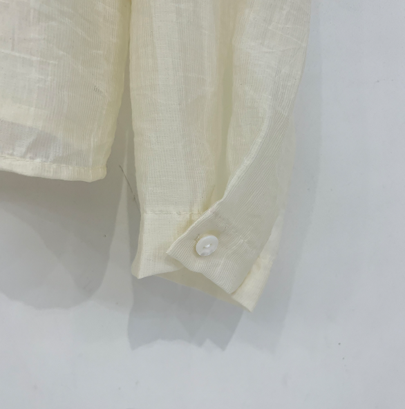 ボタンスクエアネックスリットルーズ長袖ボタンスリーブレイヤード無地ツーピース(トップス、ボトムス)ブラウスアンサンブル | 詳細画像14