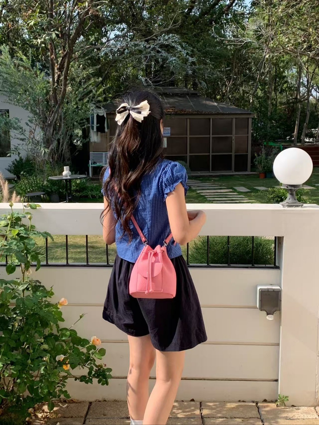 レザー調ボタンポケットドローコードノット無地ショルダーバッグストラップ付 | 詳細画像8