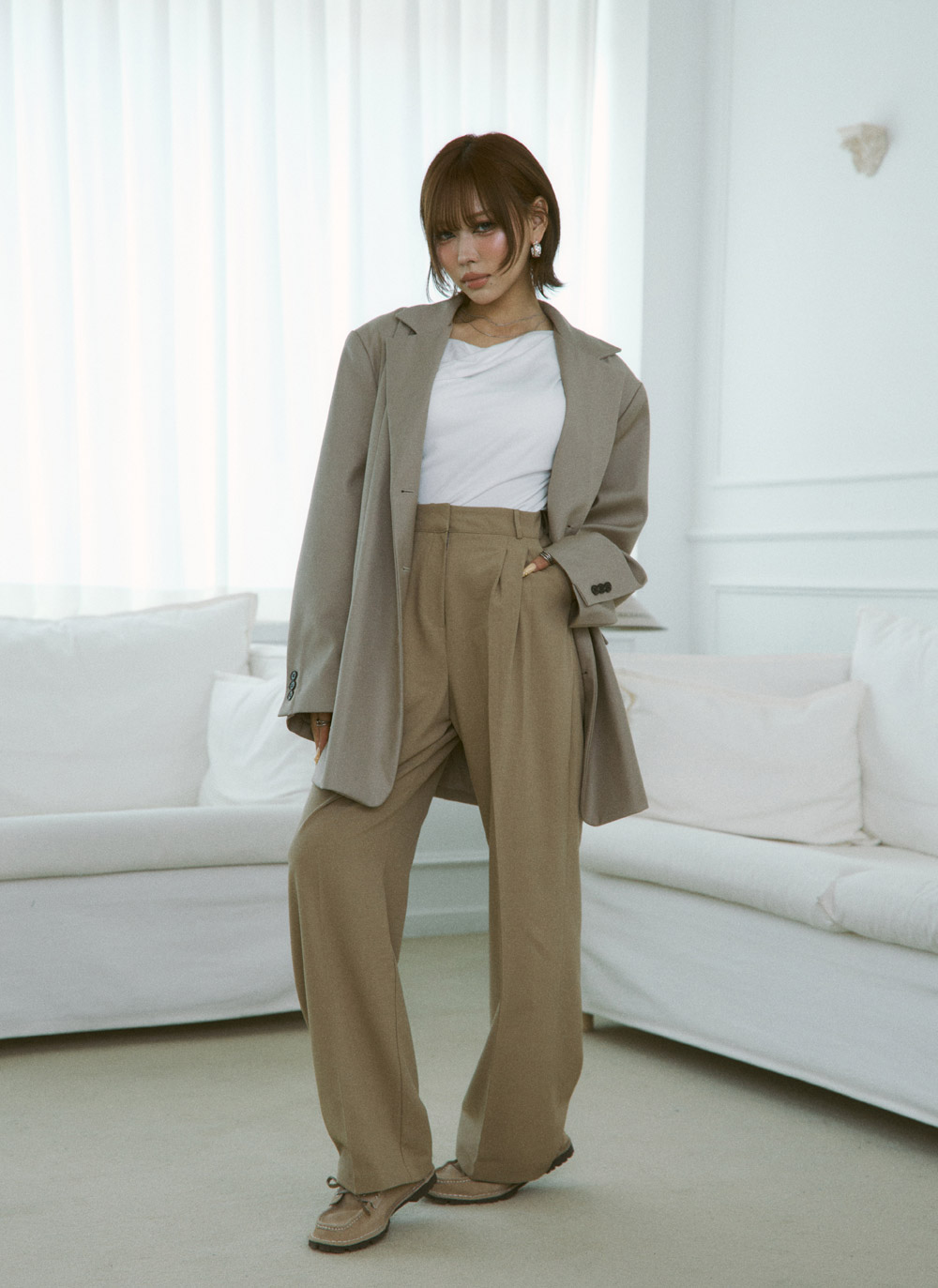 ツータックワイドスラックス | DHOLIC | 詳細画像9