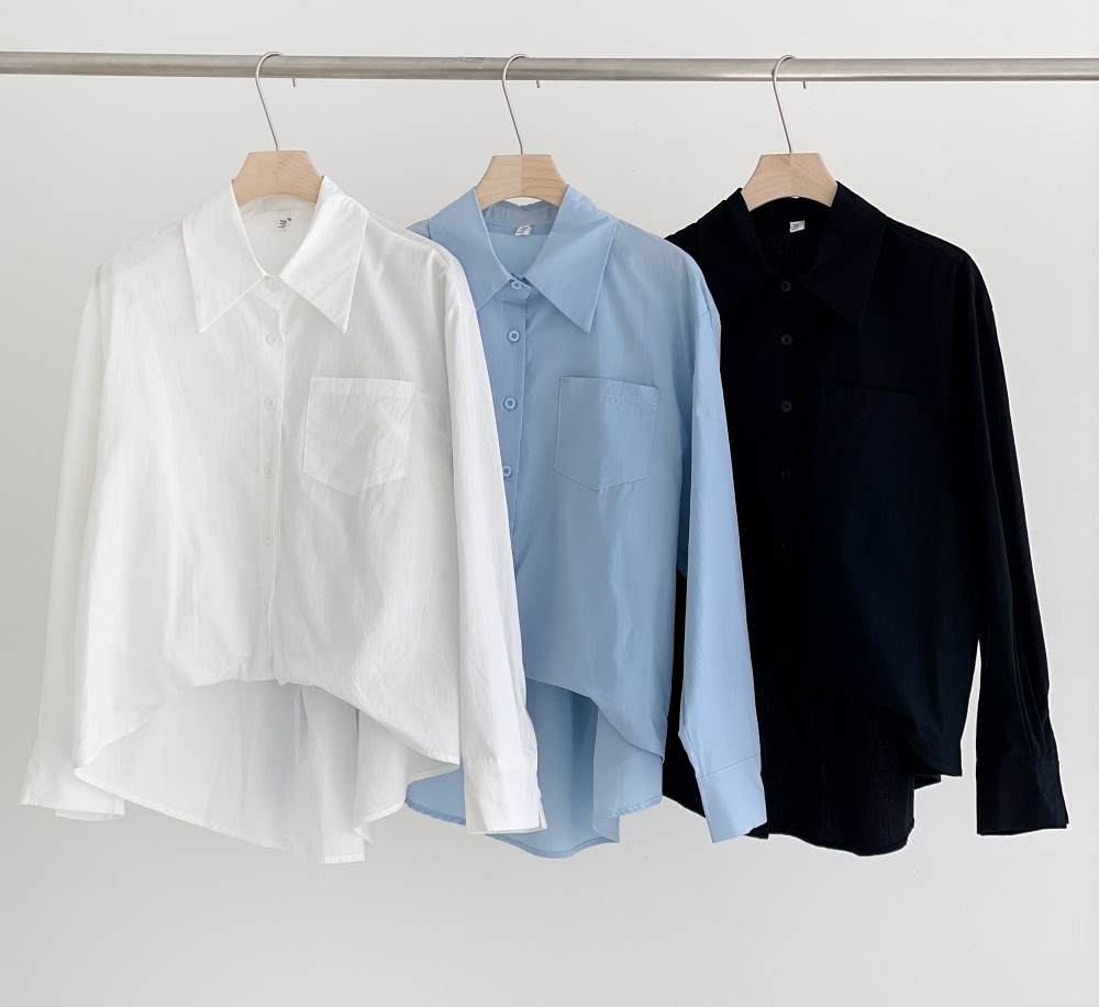 レースボタンベーシック長袖ブラウス | 詳細画像18