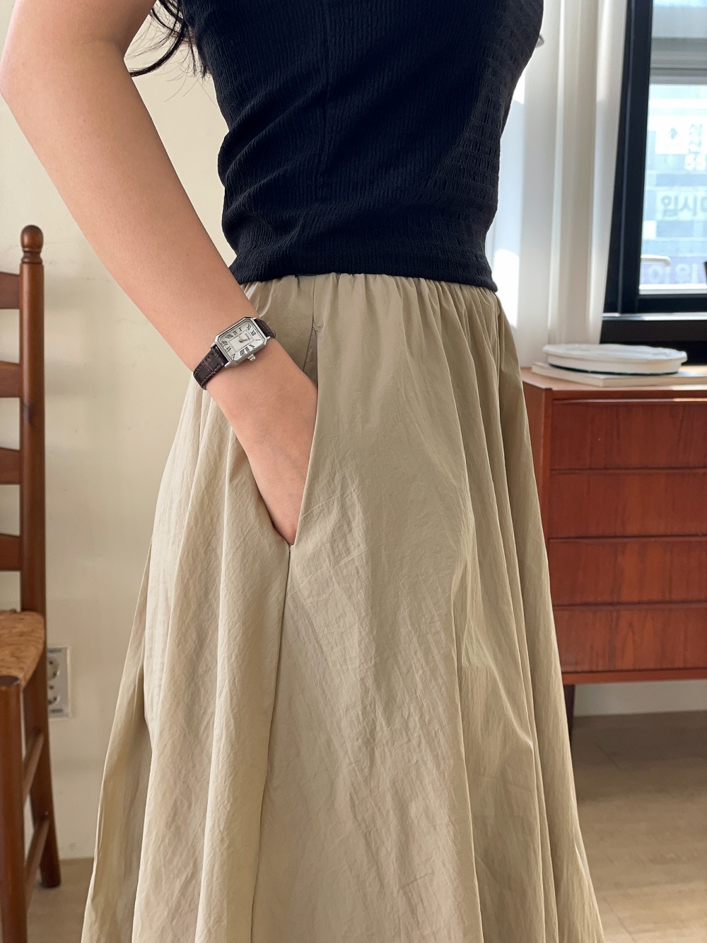 ウエストゴムロングルーズスカート | 詳細画像2