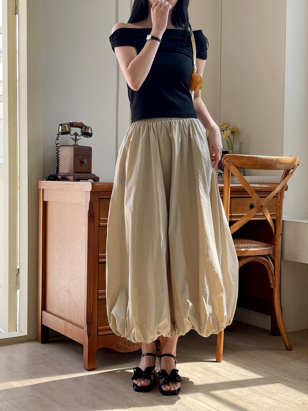 ウエストゴムロングルーズスカート | 詳細画像5