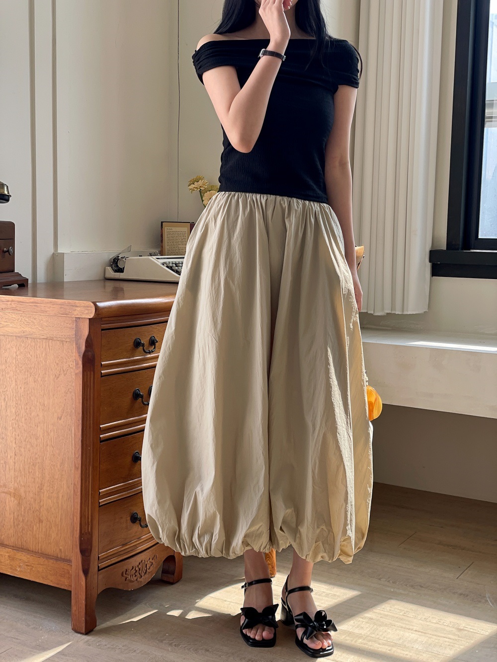 ウエストゴムロングルーズスカート | 詳細画像10