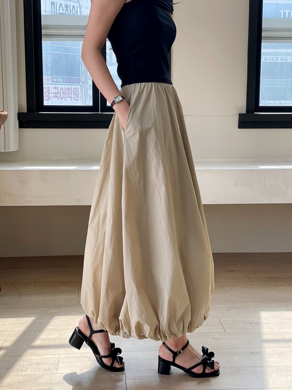 ウエストゴムロングルーズスカート | 詳細画像11