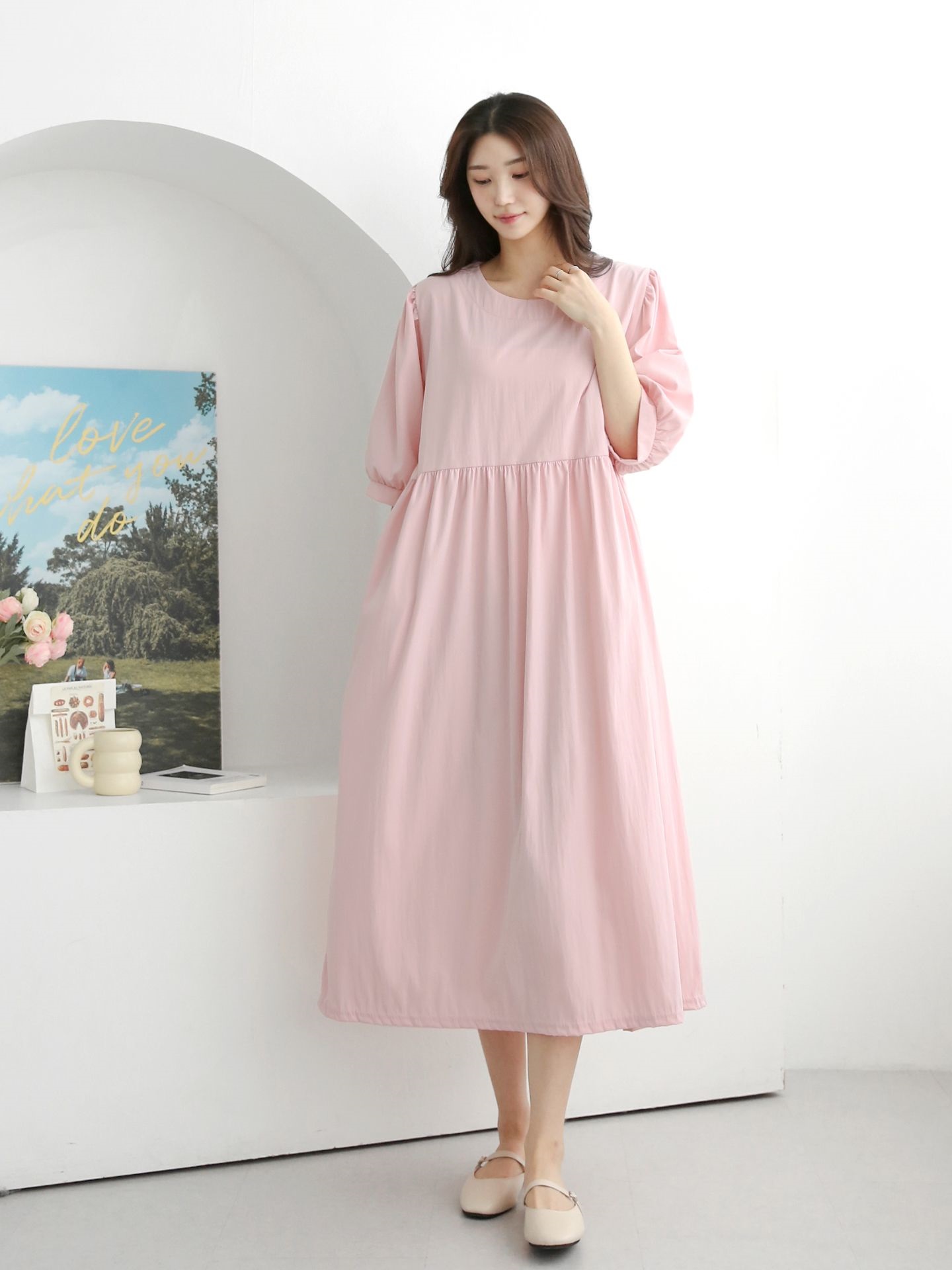 ラウンドネックロングワンピース | 詳細画像4