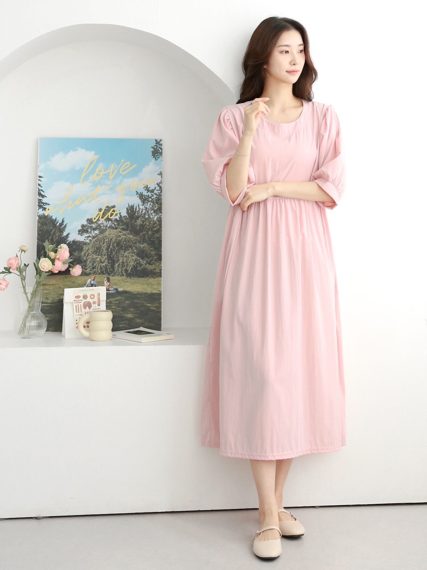 ラウンドネックロングワンピース | 詳細画像7