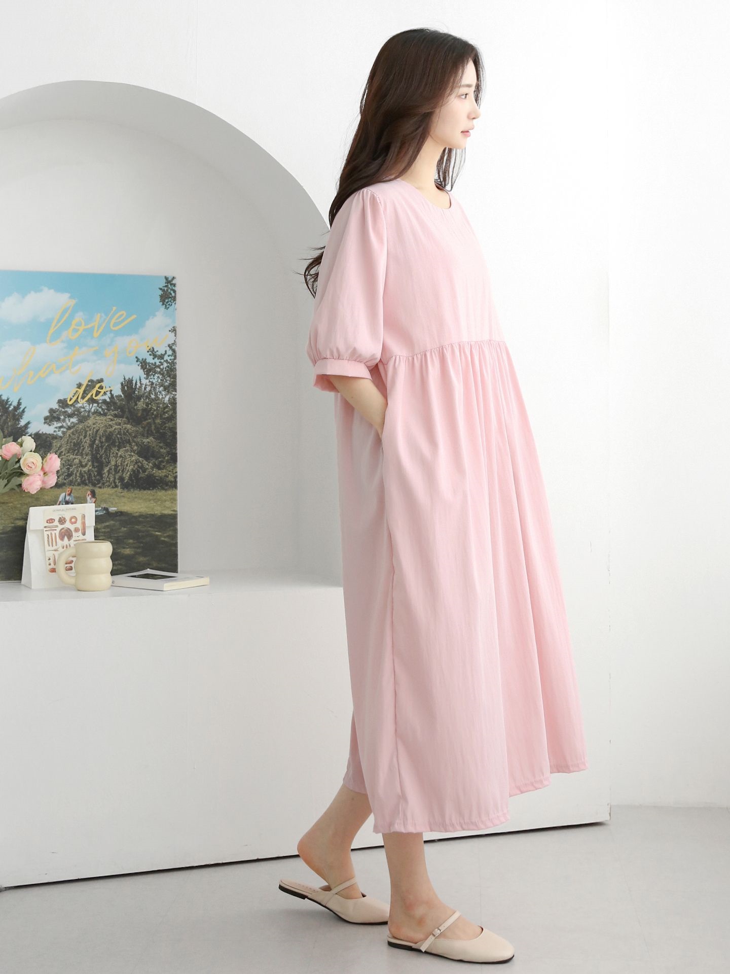 ラウンドネックロングワンピース | 詳細画像10