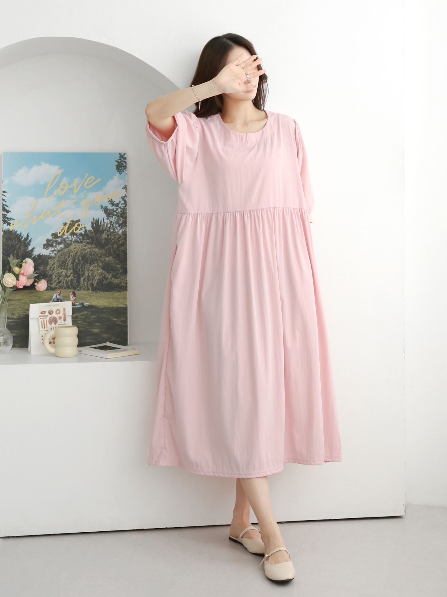 ラウンドネックロングワンピース | 詳細画像13