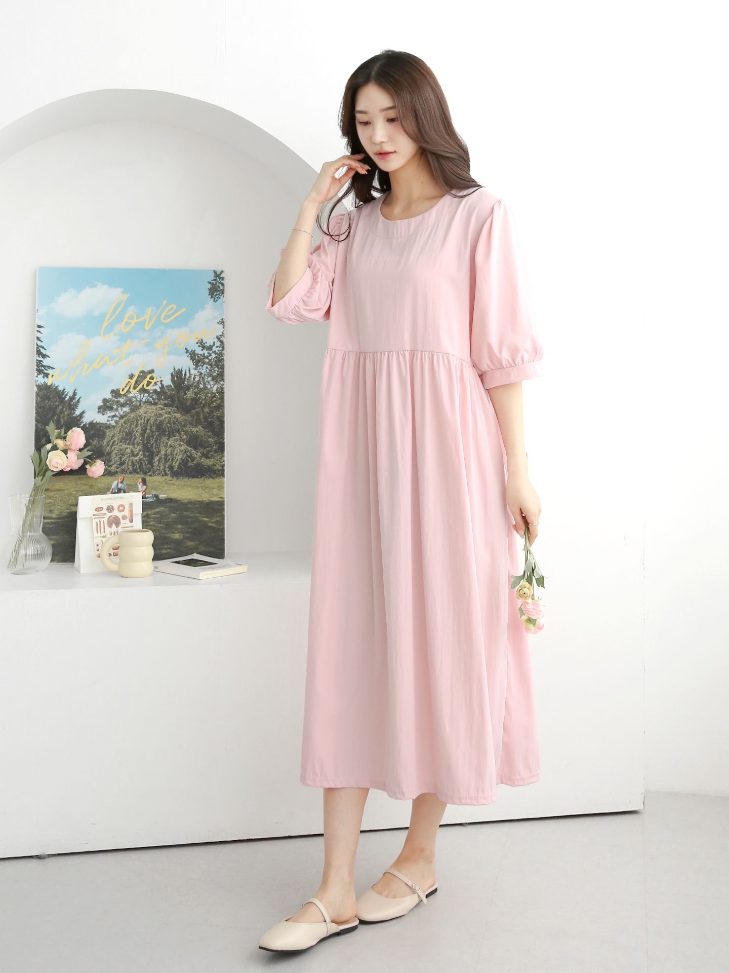 ラウンドネックロングワンピース | 詳細画像16