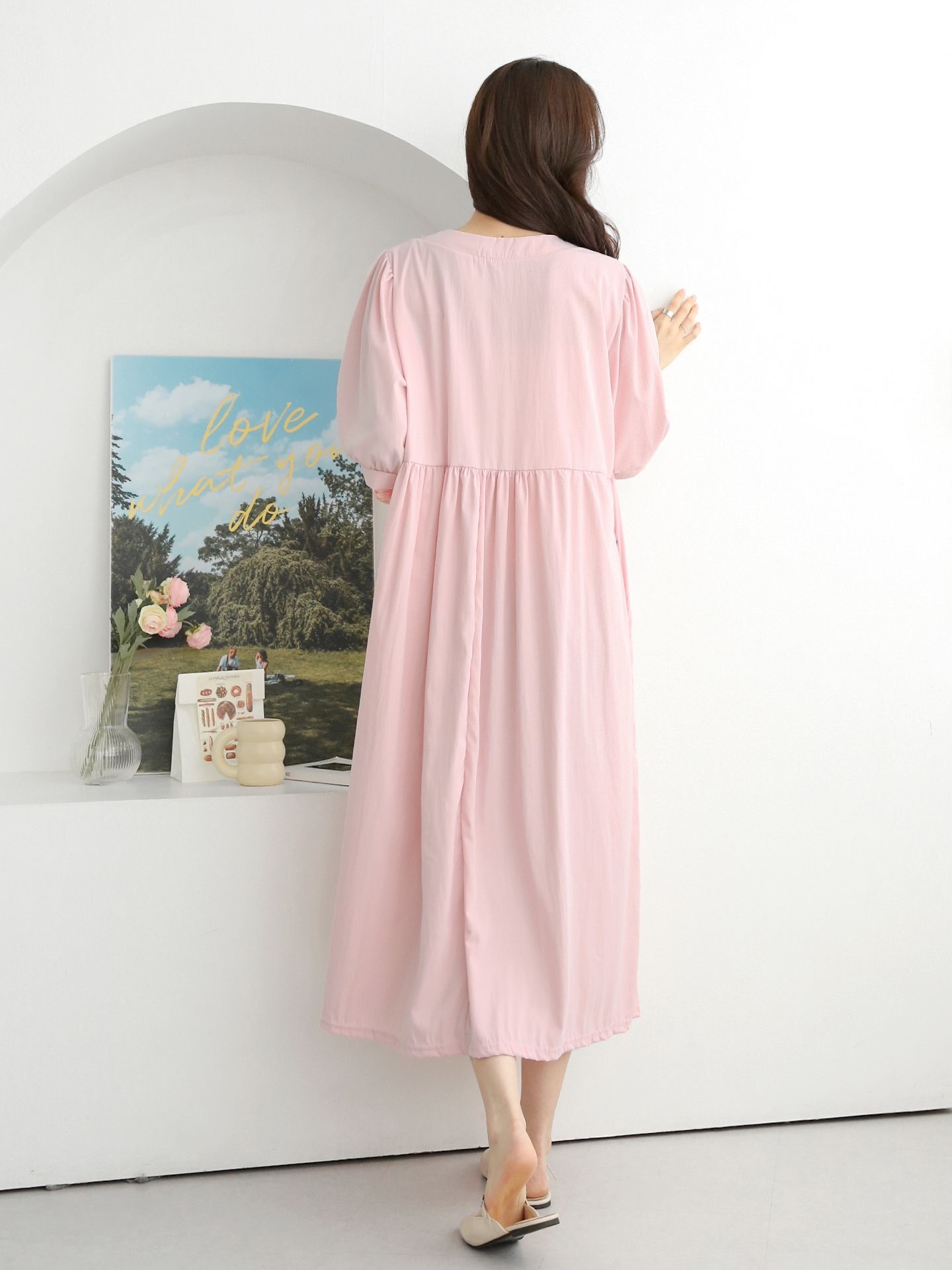 ラウンドネックロングワンピース | 詳細画像17