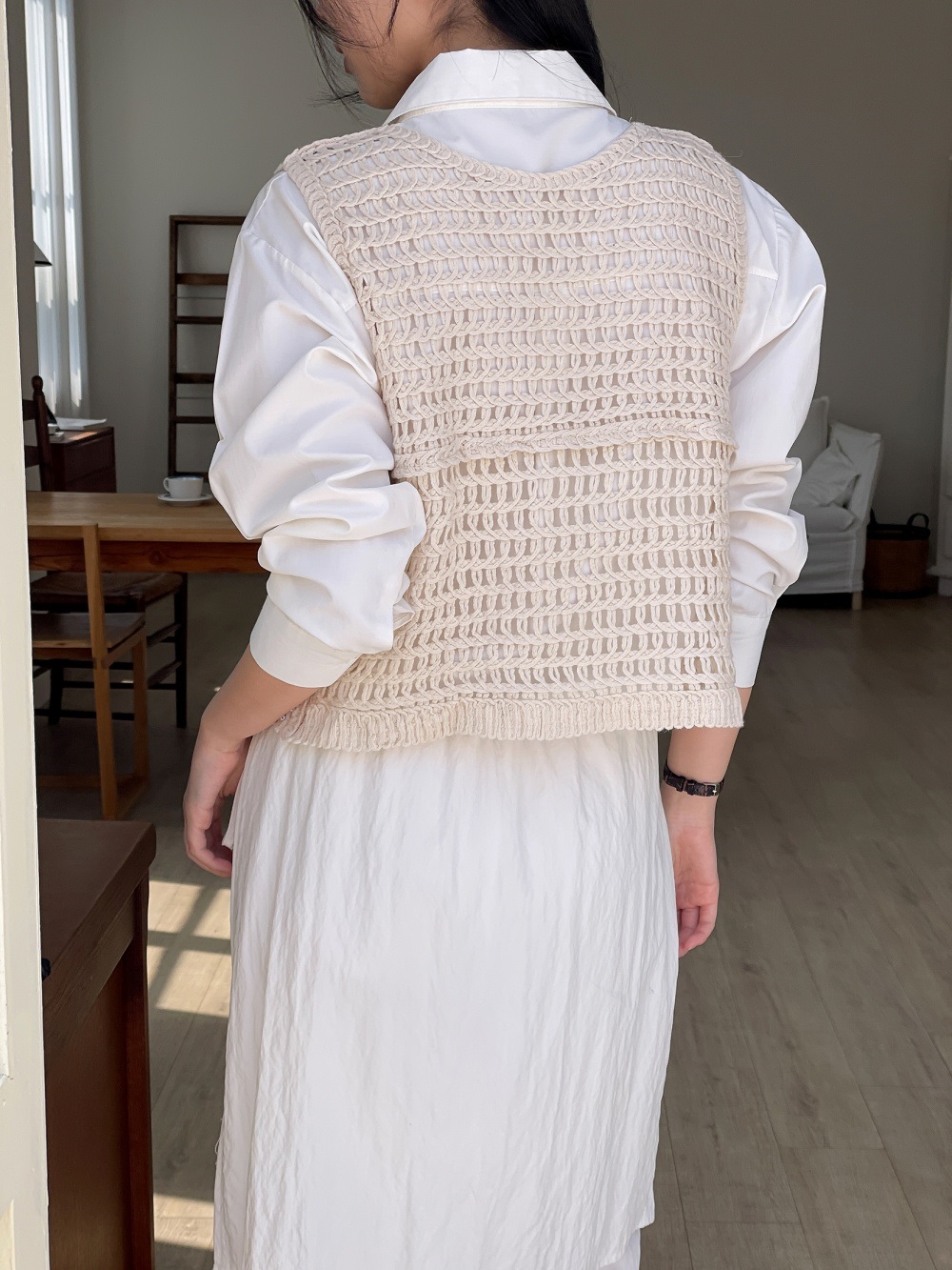 レースエコパールボタンVネックビスチェ | 詳細画像9