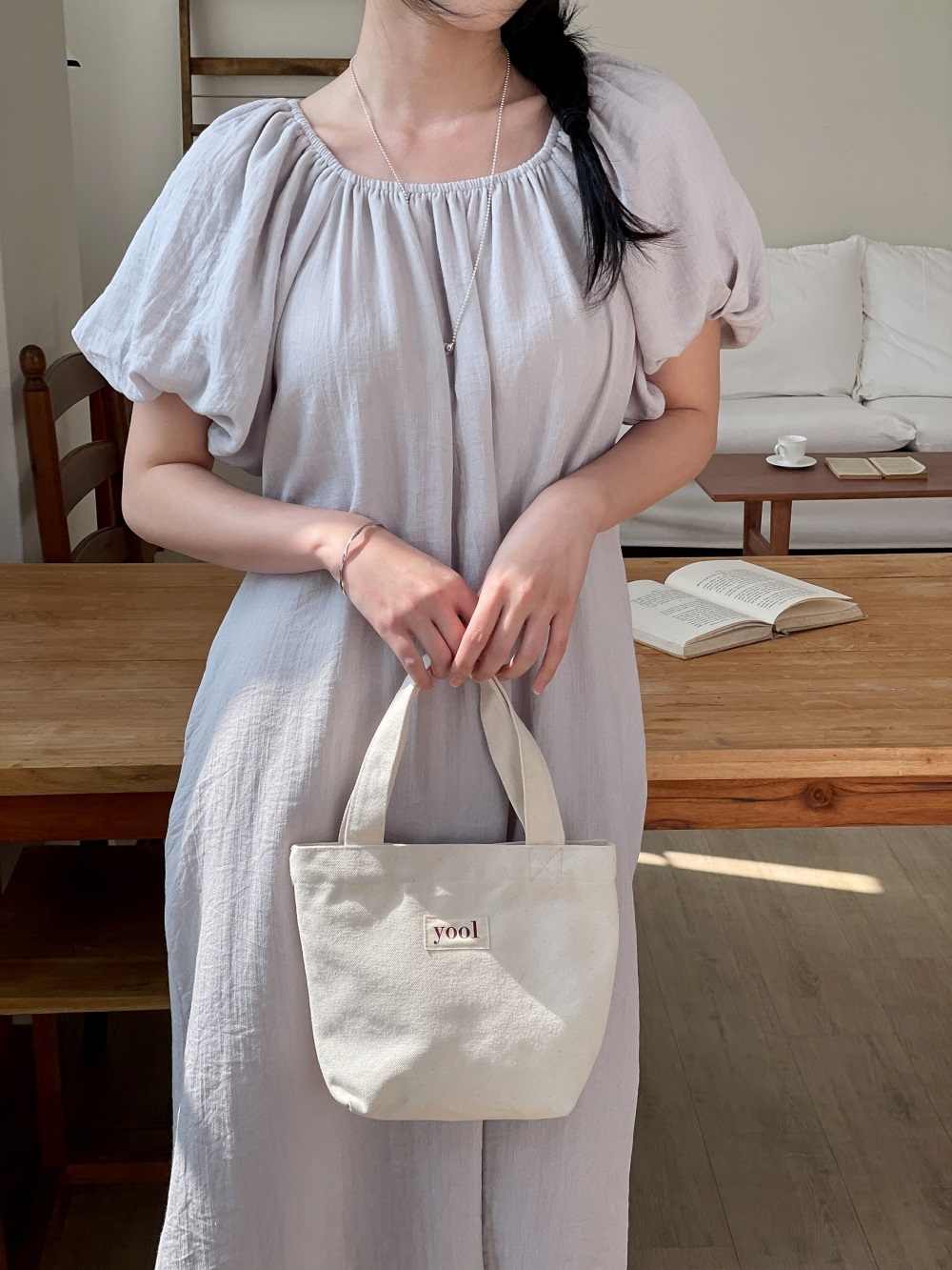 オフショルダーポケットバルーンロング半袖ワンピースストラップ付 | 詳細画像14