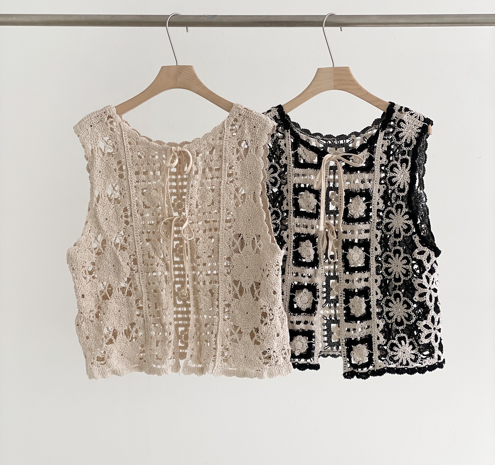 ニットコットンリボン花柄ビスチェ | 詳細画像17