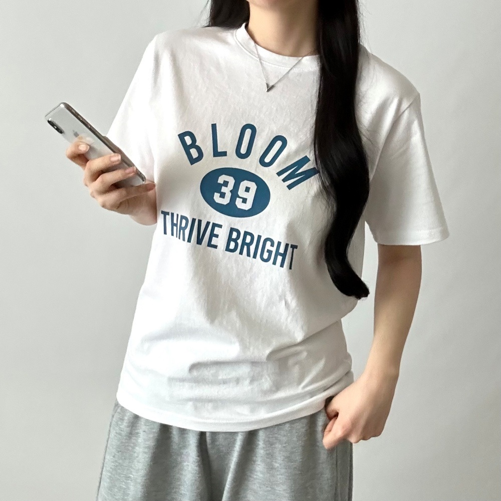 コットンラウンドネック半袖プリントTシャツ | 詳細画像2