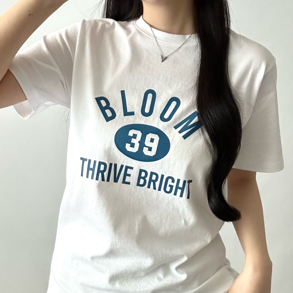 コットンラウンドネック半袖プリントTシャツ | 詳細画像4