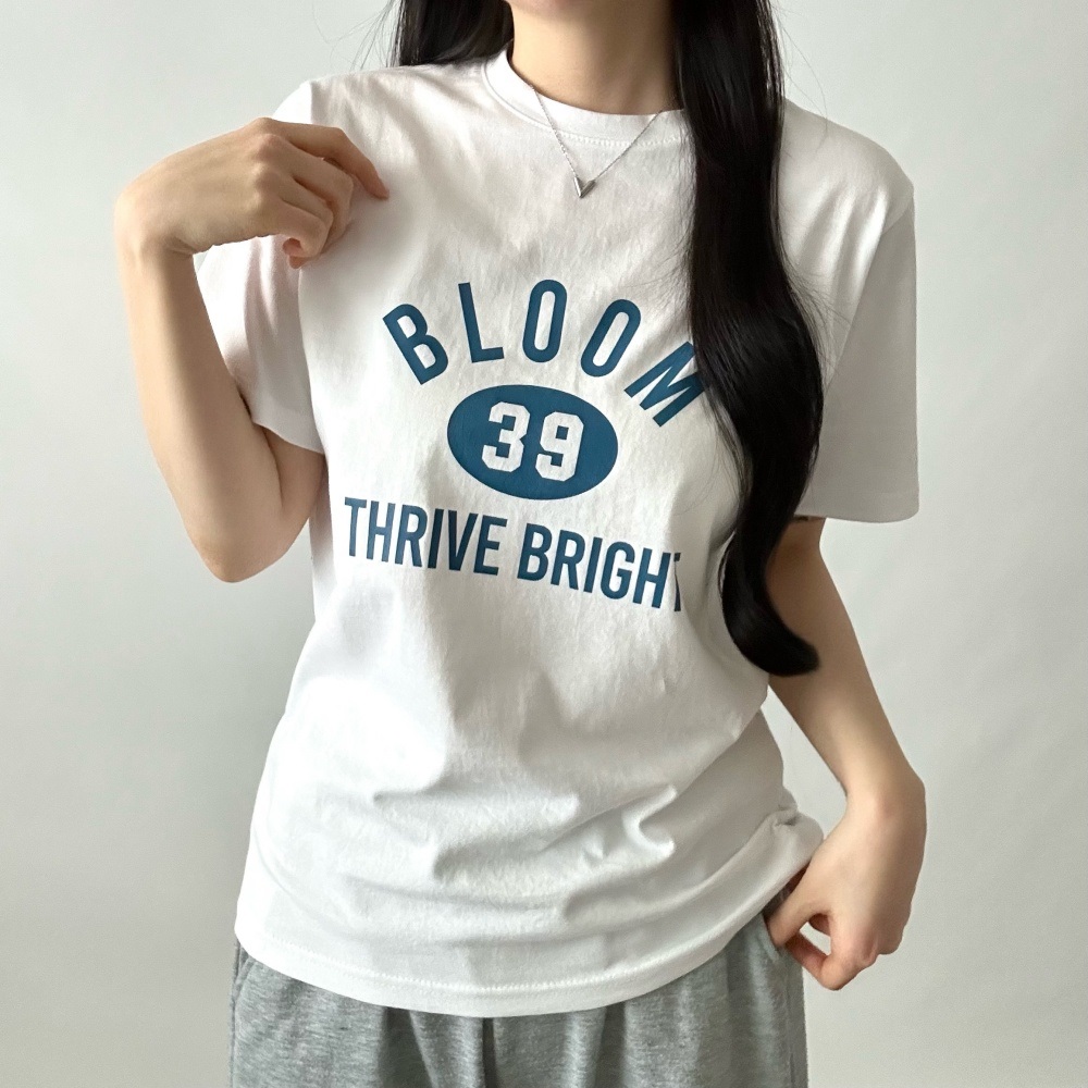 コットンラウンドネック半袖プリントTシャツ | 詳細画像5