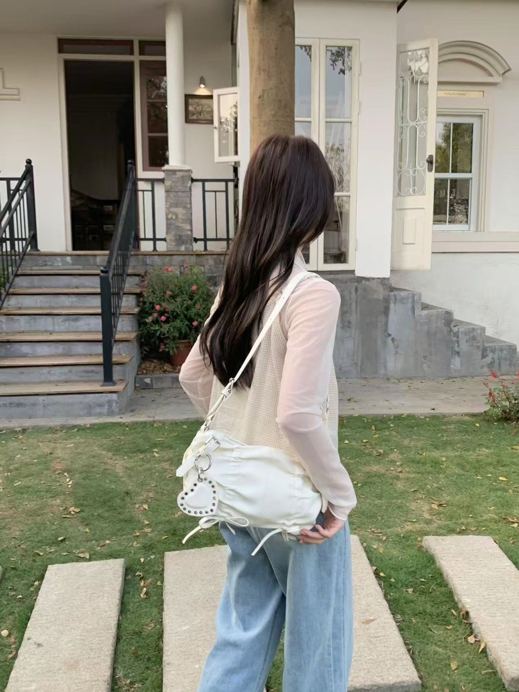 レザー調ギャザーショルダーバッグ | 詳細画像2