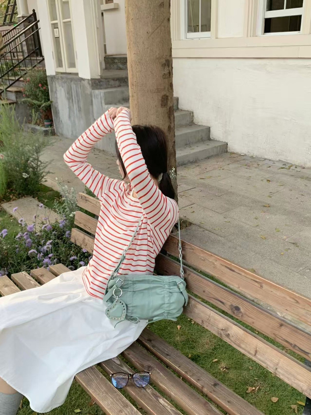 レザー調ギャザーショルダーバッグ | 詳細画像5