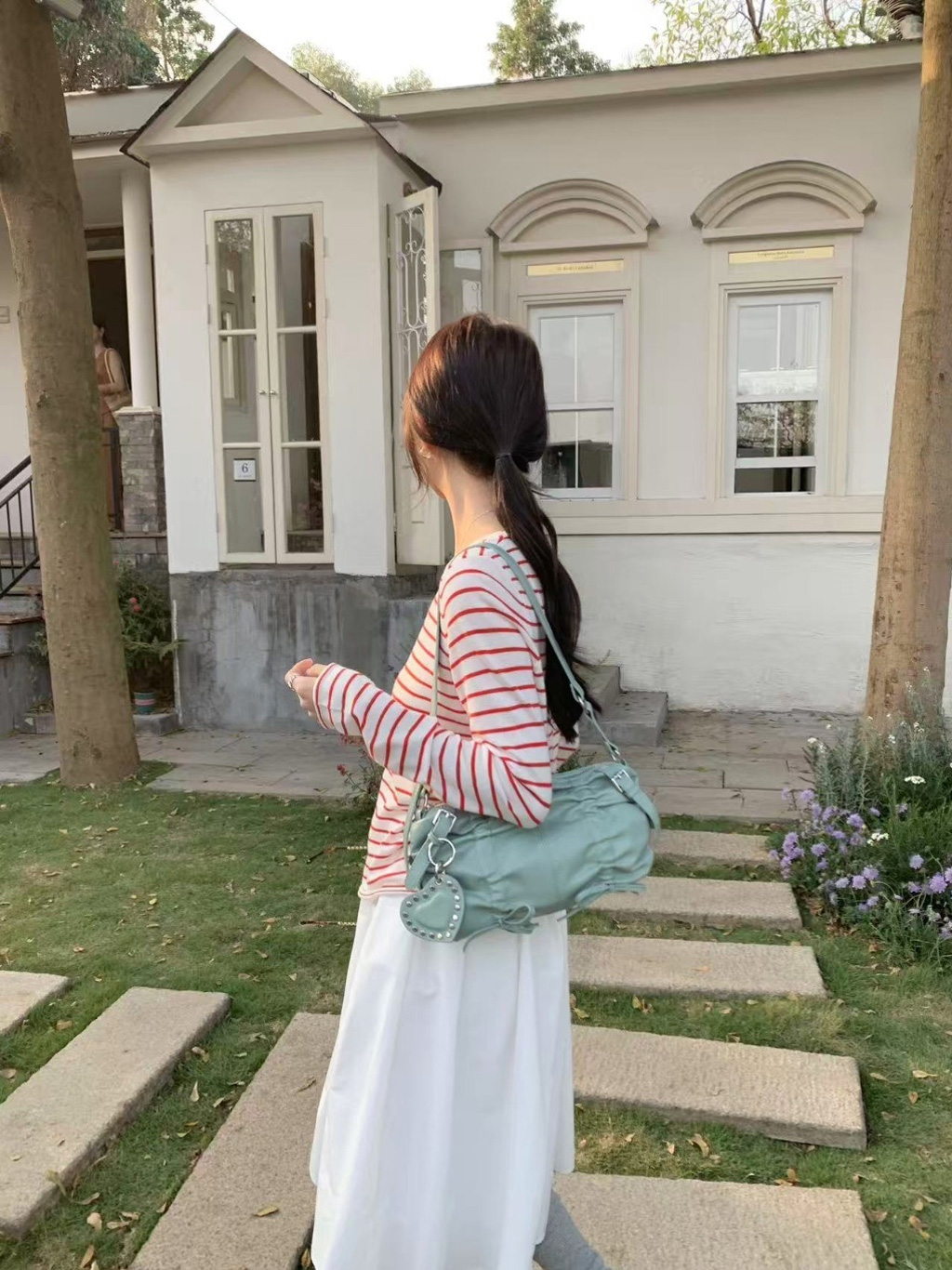 レザー調ギャザーショルダーバッグ | 詳細画像7