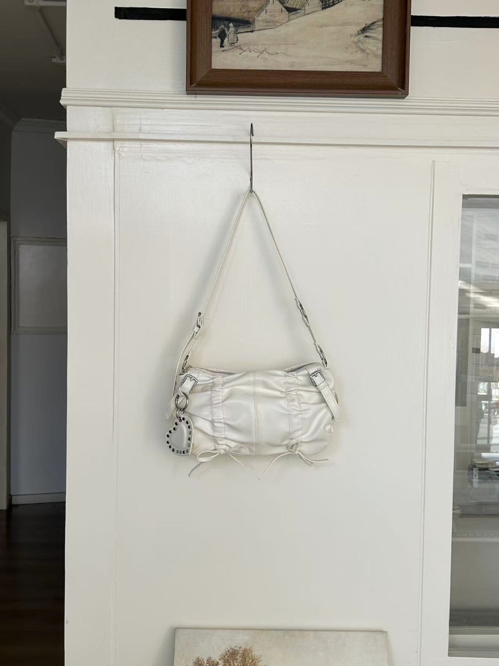 レザー調ギャザーショルダーバッグ | 詳細画像16