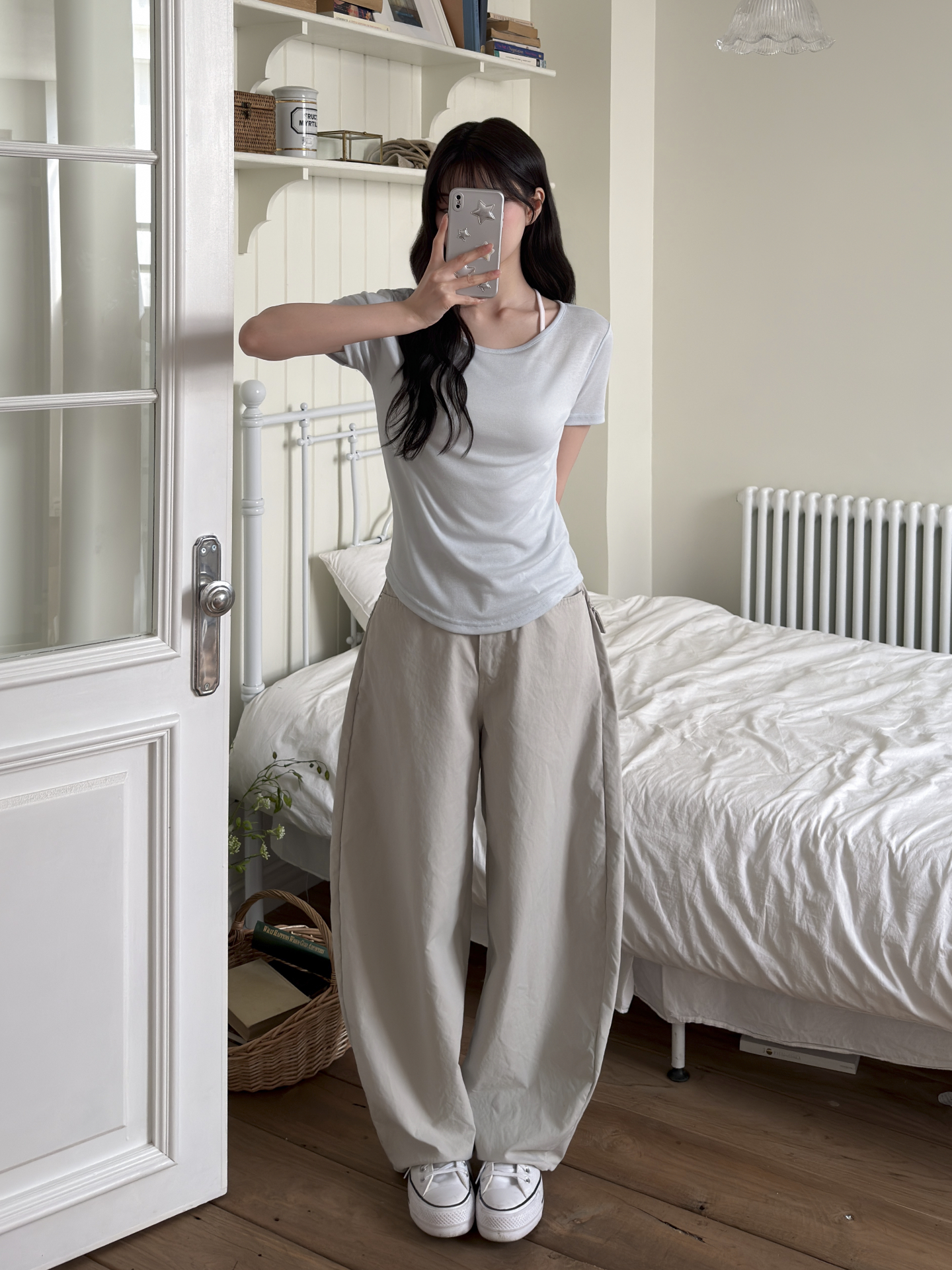 Uネック半袖無地Tシャツ | 詳細画像9