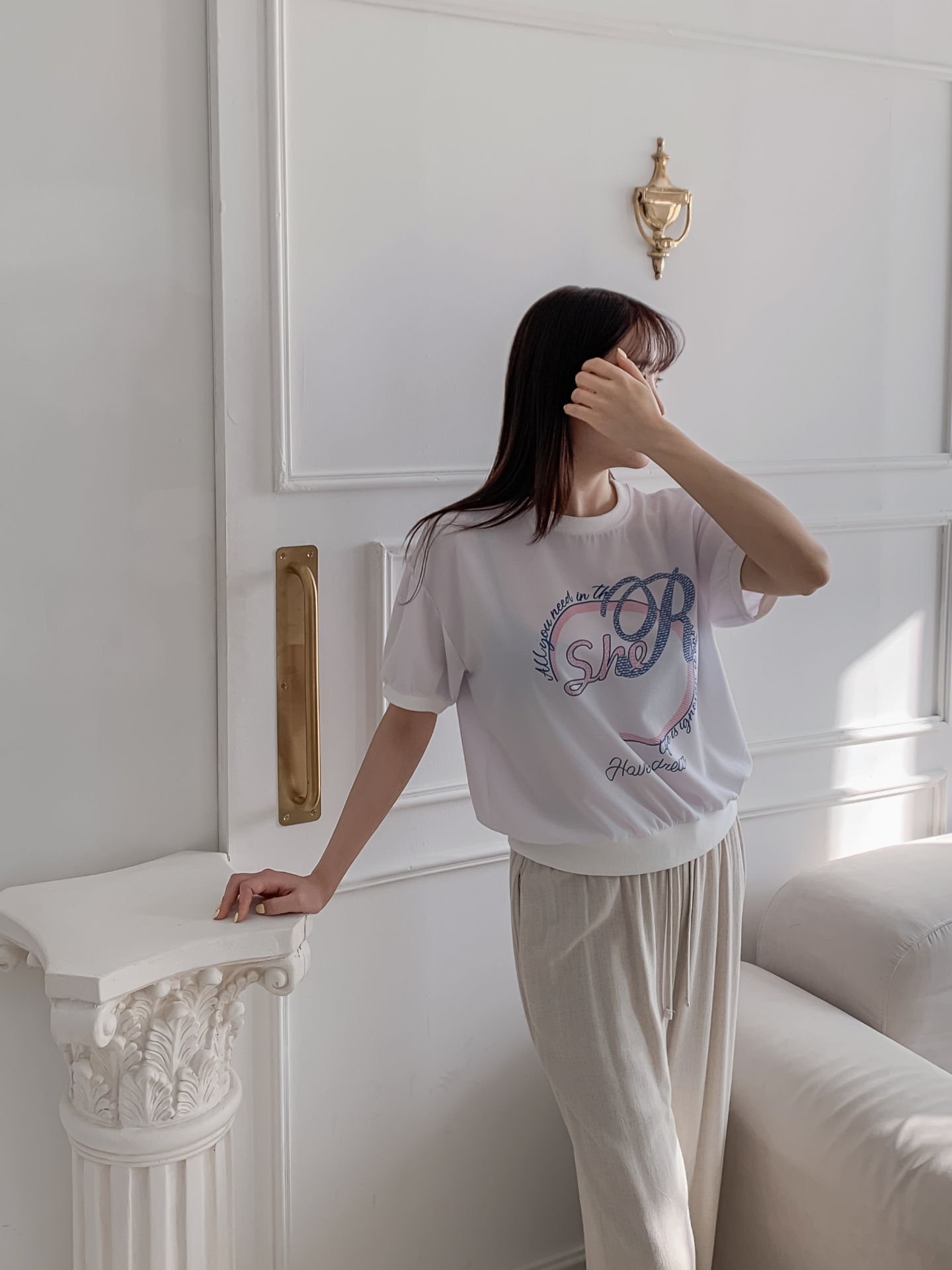 ラウンドネック半袖プリントスウェット | 詳細画像6