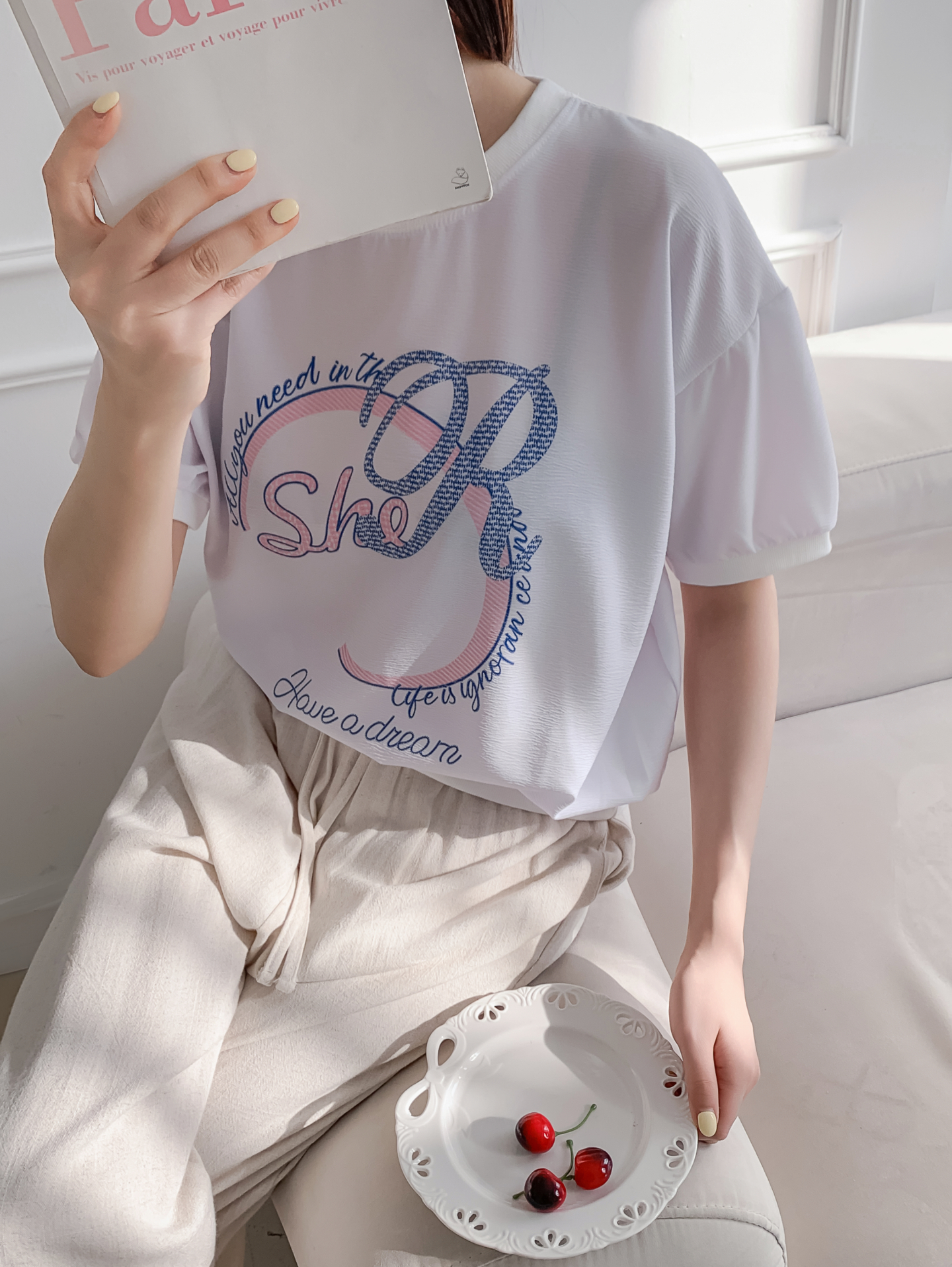 ラウンドネック半袖プリントスウェット | 詳細画像12