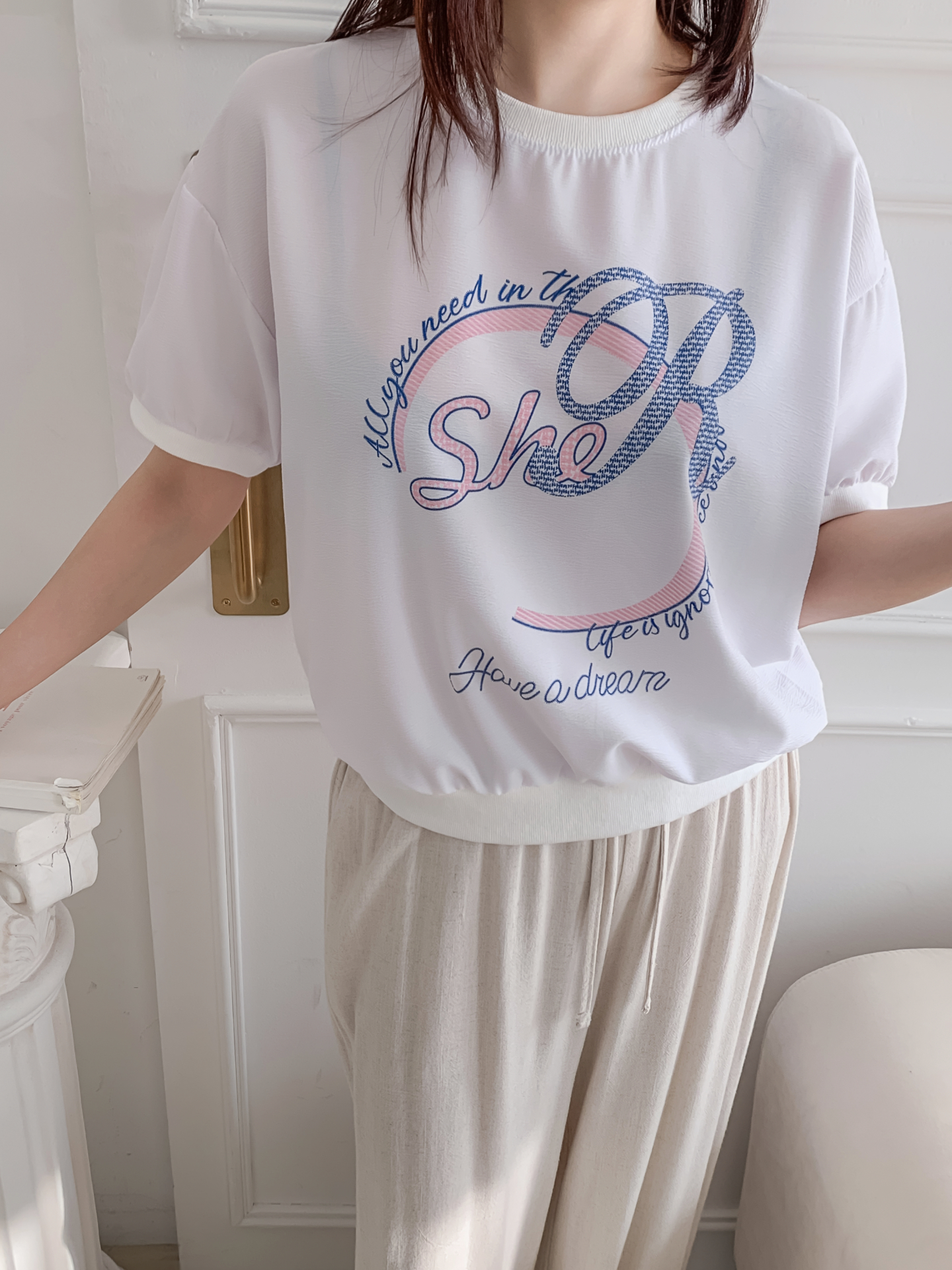 ラウンドネック半袖プリントスウェット | 詳細画像15