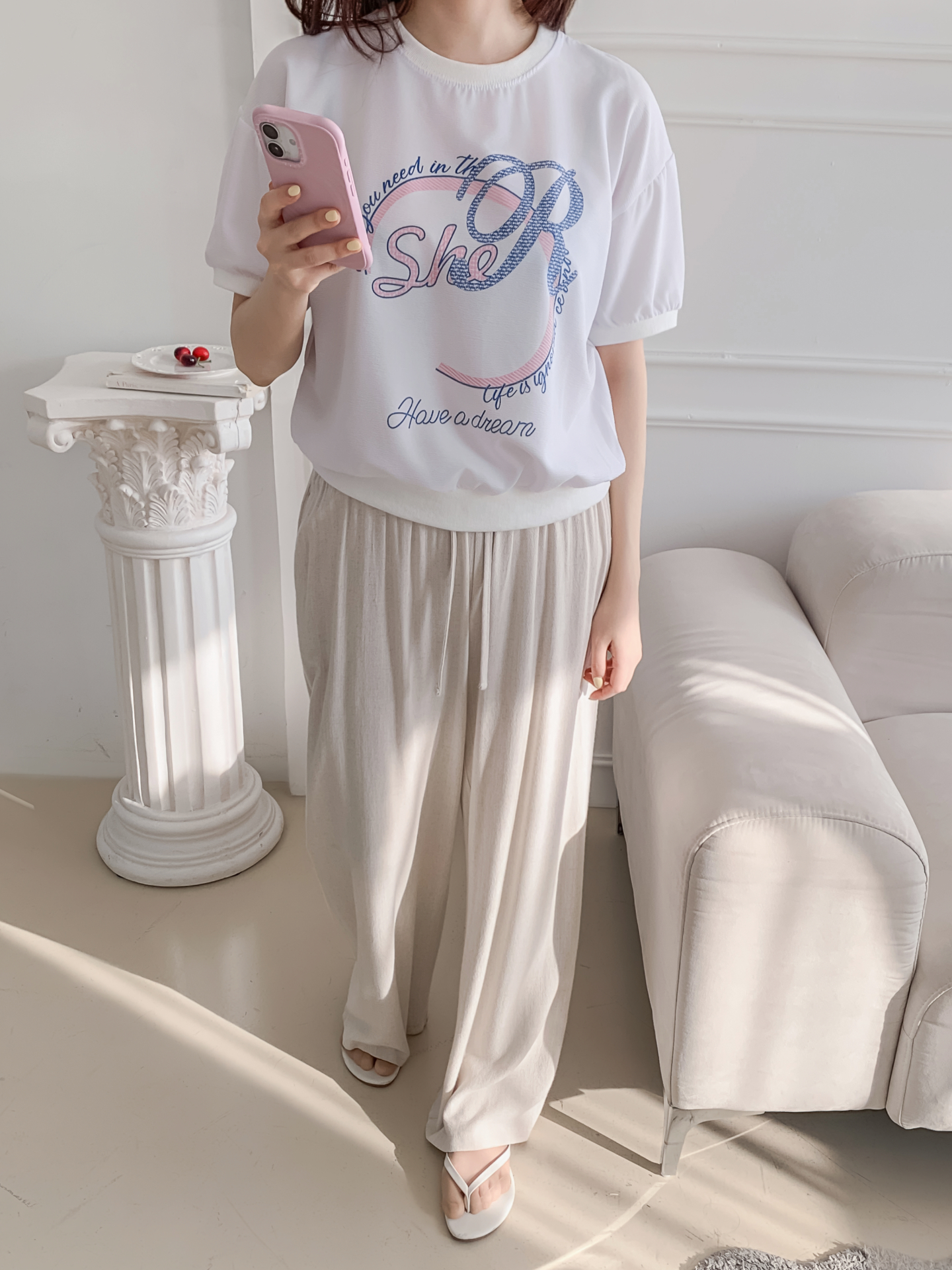 ラウンドネック半袖プリントスウェット | 詳細画像17