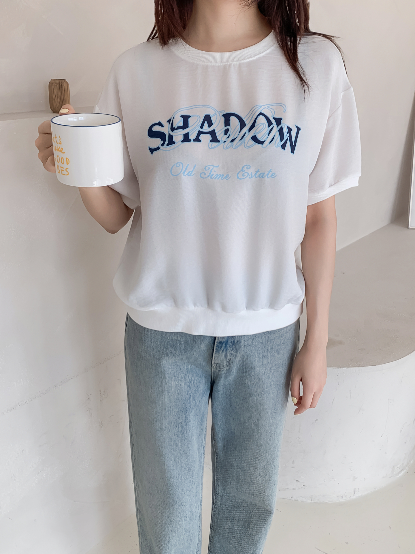 ラウンドネック半袖レタリング配色スウェット | 詳細画像20