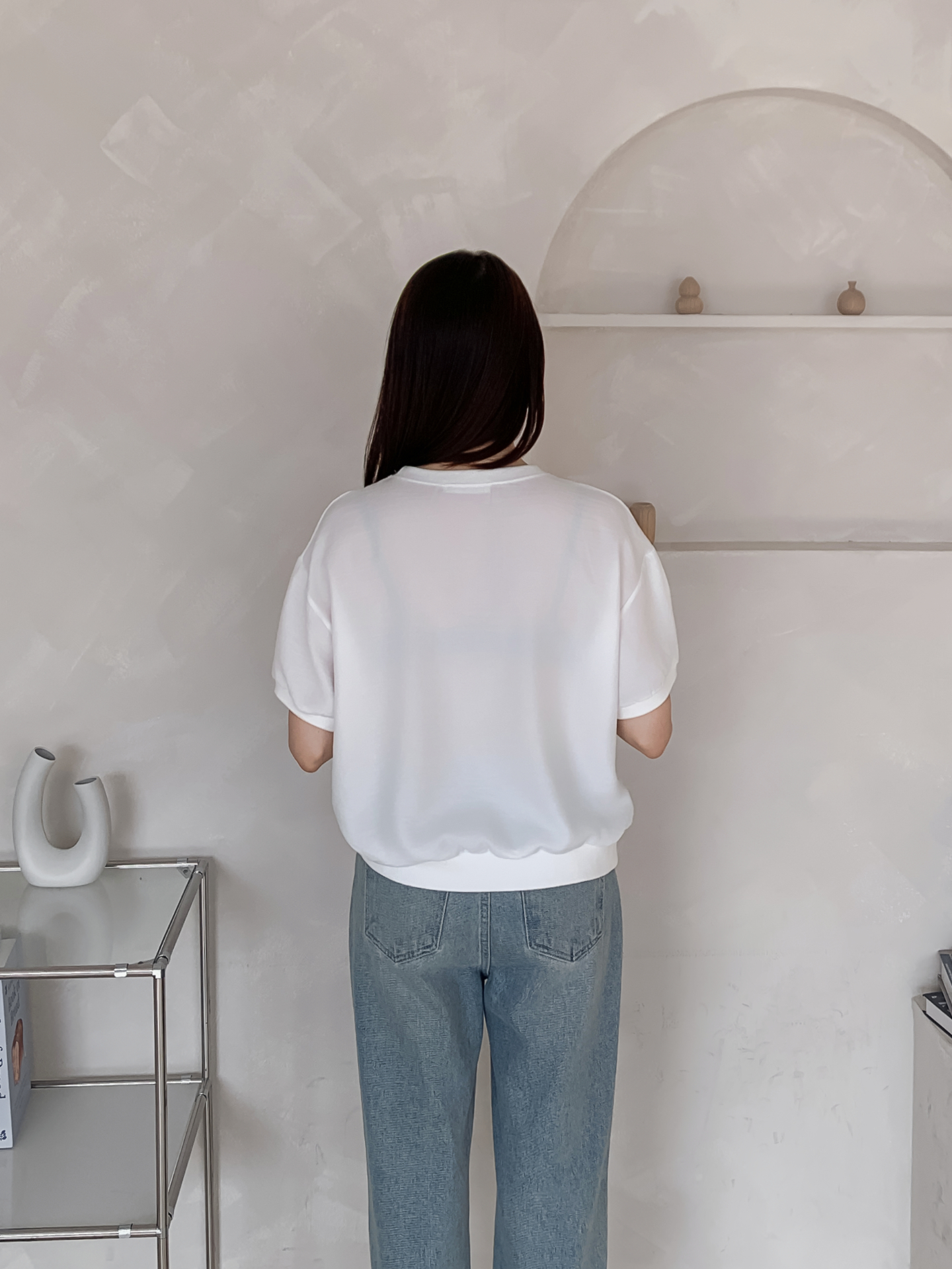 ラウンドネック半袖レタリング配色スウェット | 詳細画像22