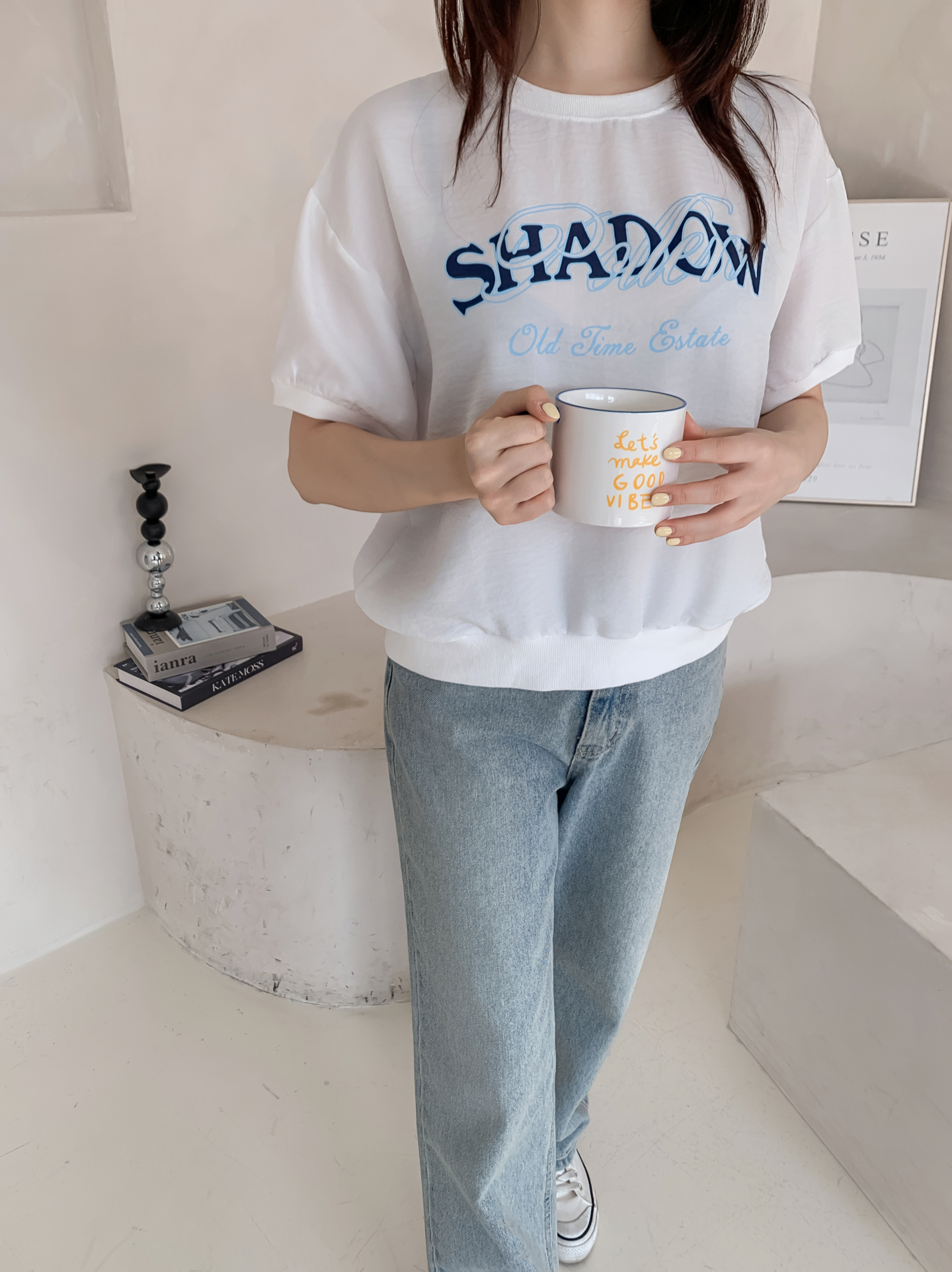 ラウンドネック半袖レタリング配色スウェット | 詳細画像24