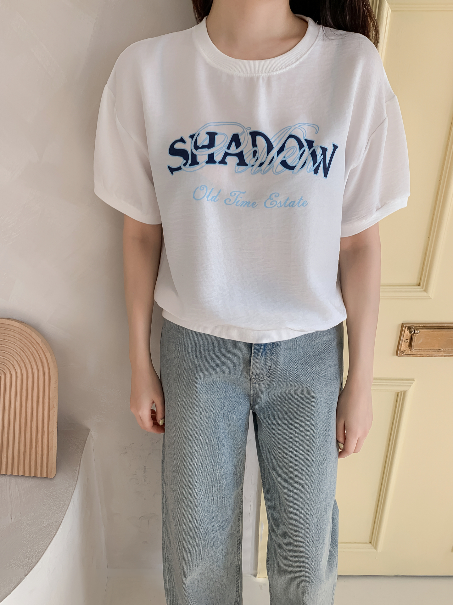 ラウンドネック半袖レタリング配色スウェット | 詳細画像27