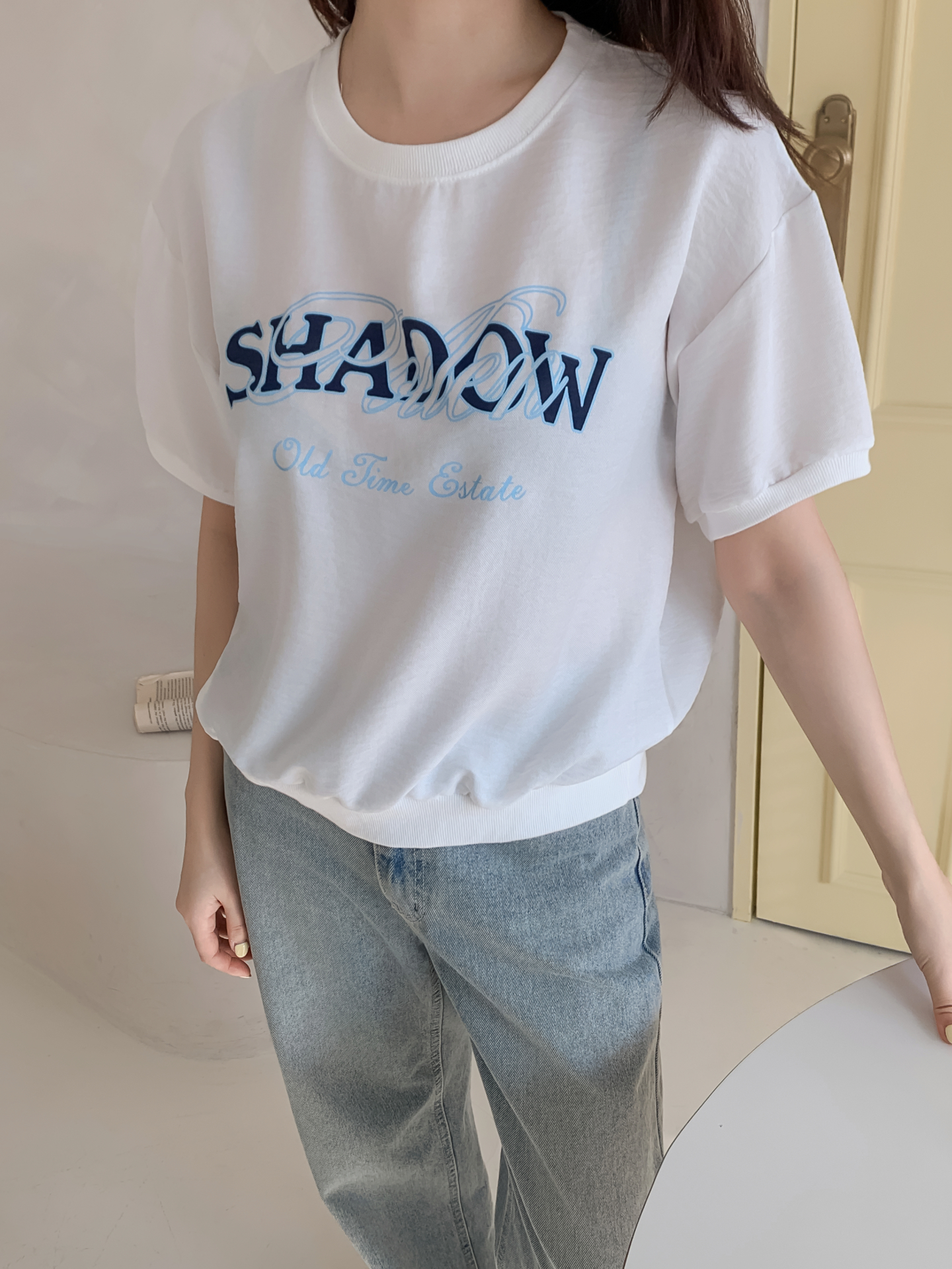 ラウンドネック半袖レタリング配色スウェット | 詳細画像31