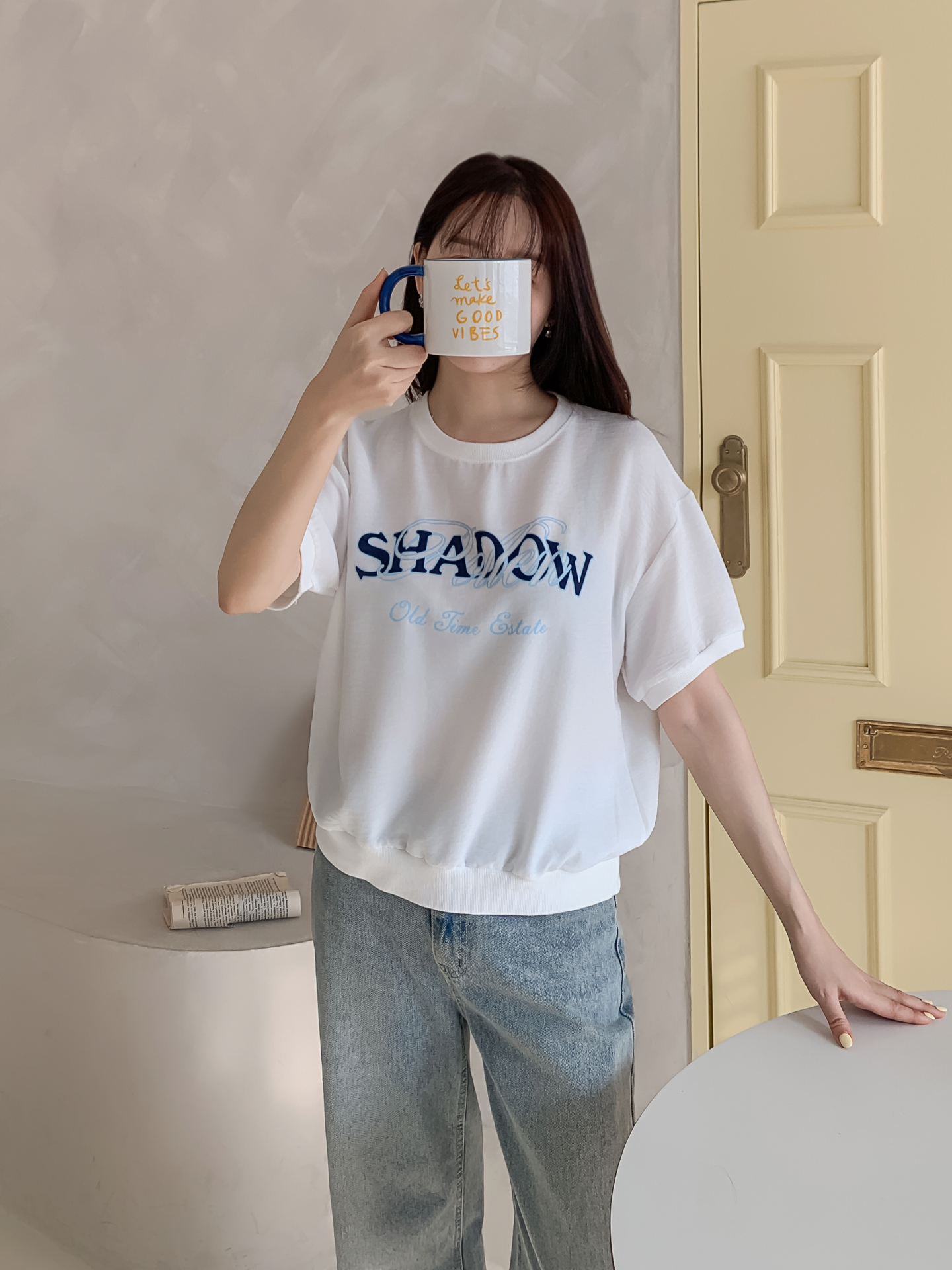 ラウンドネック半袖レタリング配色スウェット | 詳細画像32