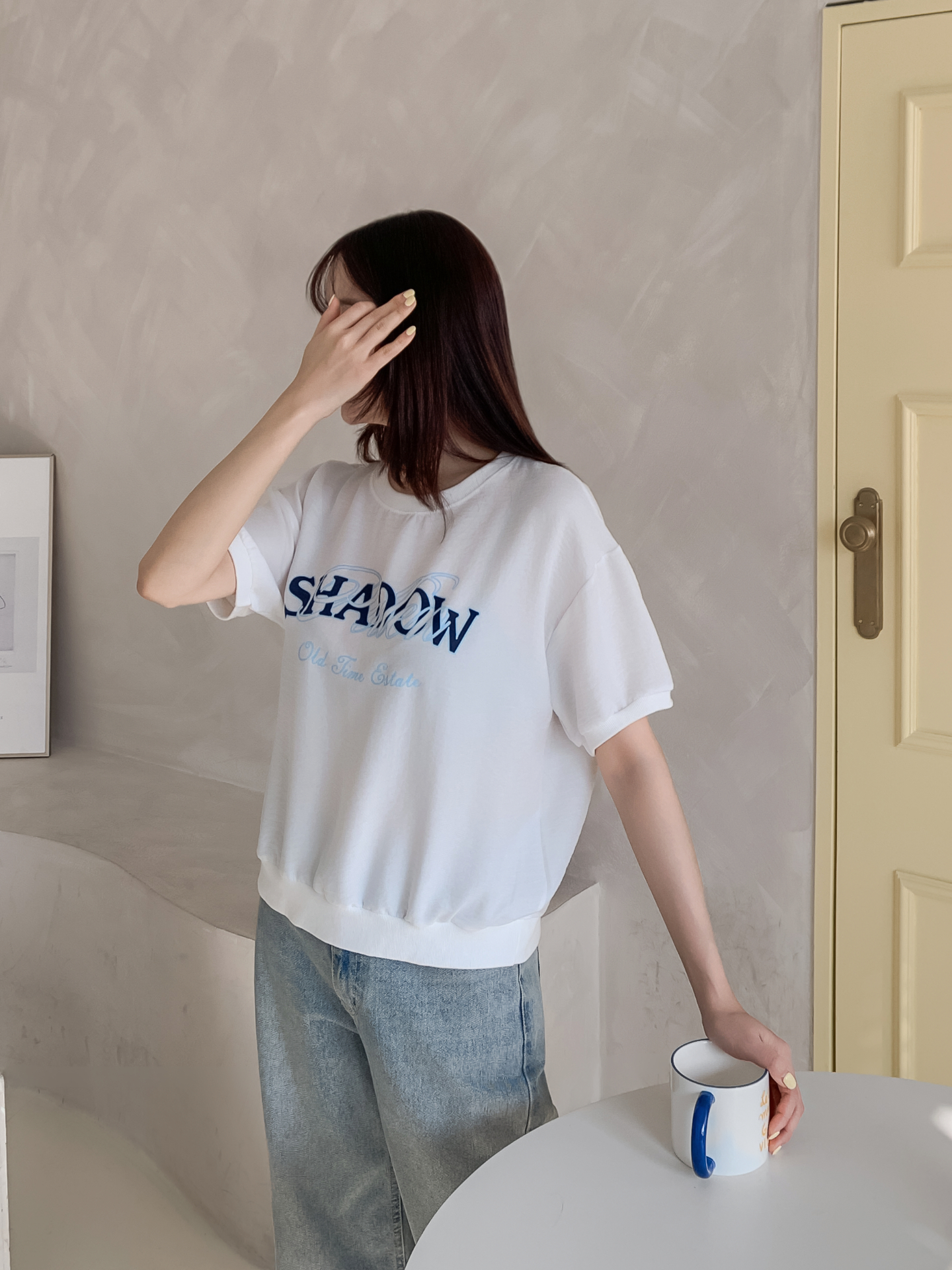 ラウンドネック半袖レタリング配色スウェット | 詳細画像33