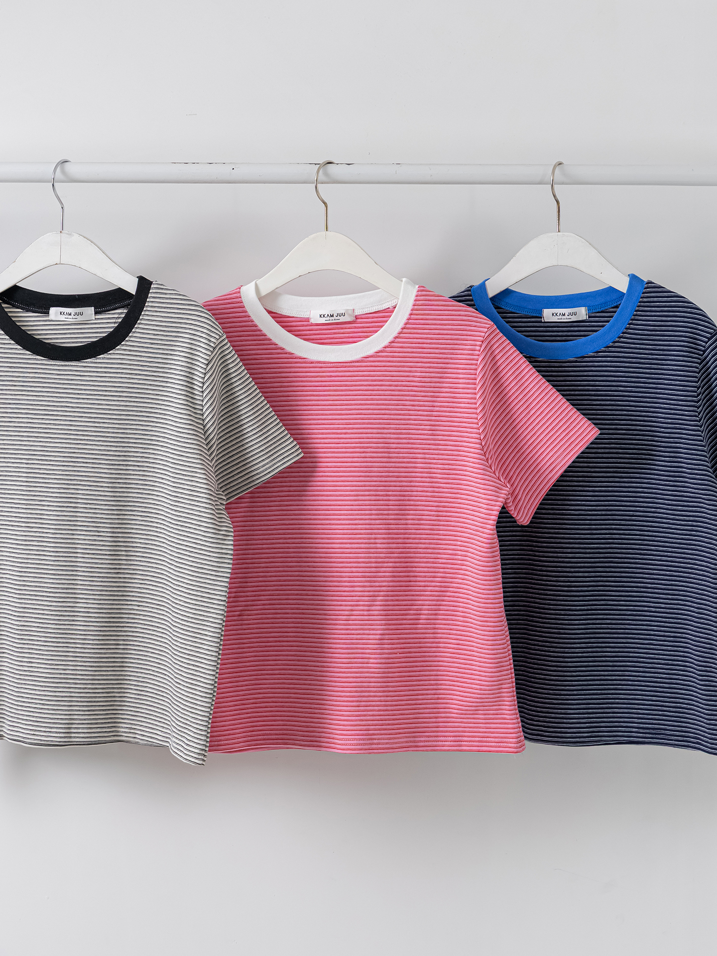 ラウンドネック半袖ボーダーTシャツ | 詳細画像3