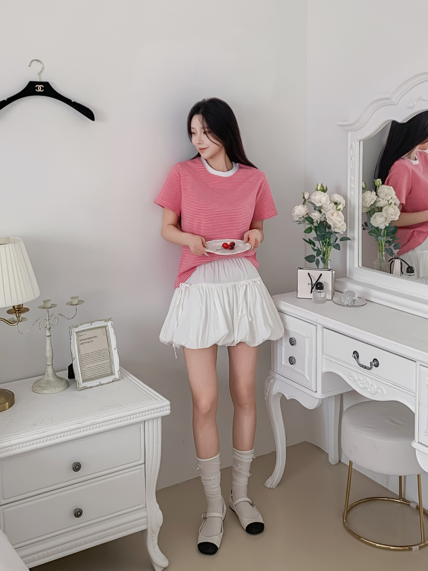 ラウンドネック半袖ボーダーTシャツ | 詳細画像6