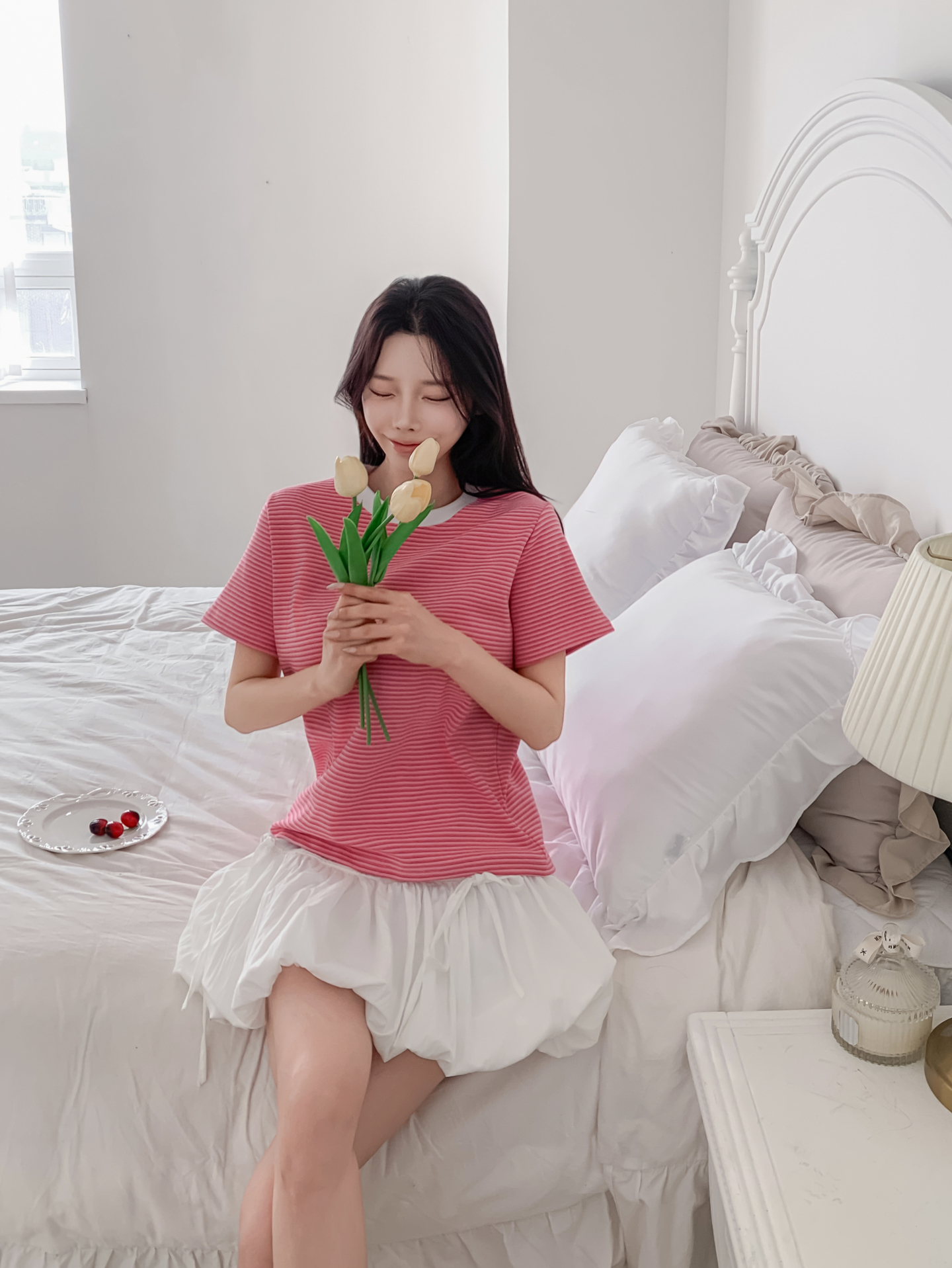 ラウンドネック半袖ボーダーTシャツ | 詳細画像13