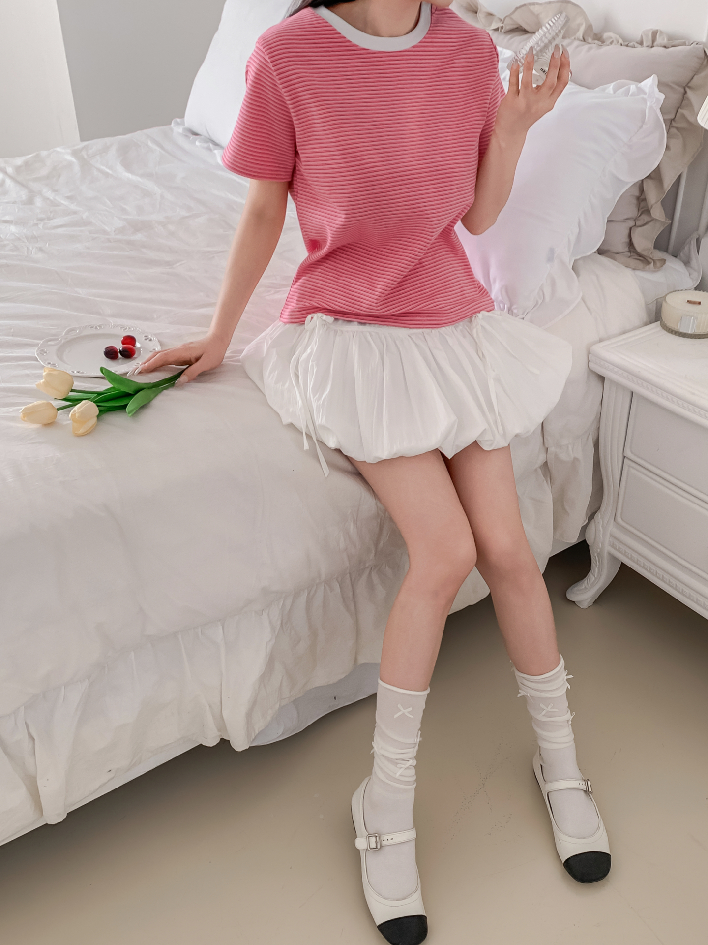 ラウンドネック半袖ボーダーTシャツ | 詳細画像14