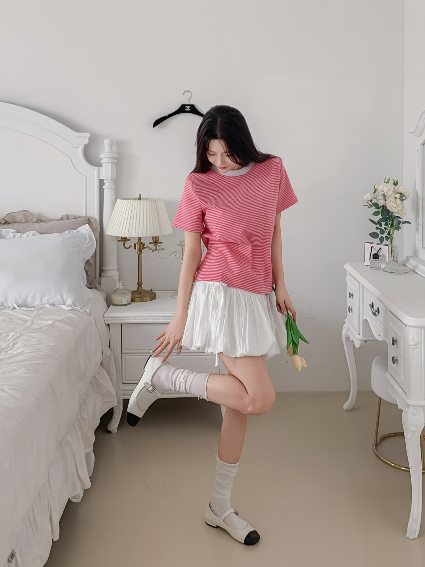 ラウンドネック半袖ボーダーTシャツ | 詳細画像16